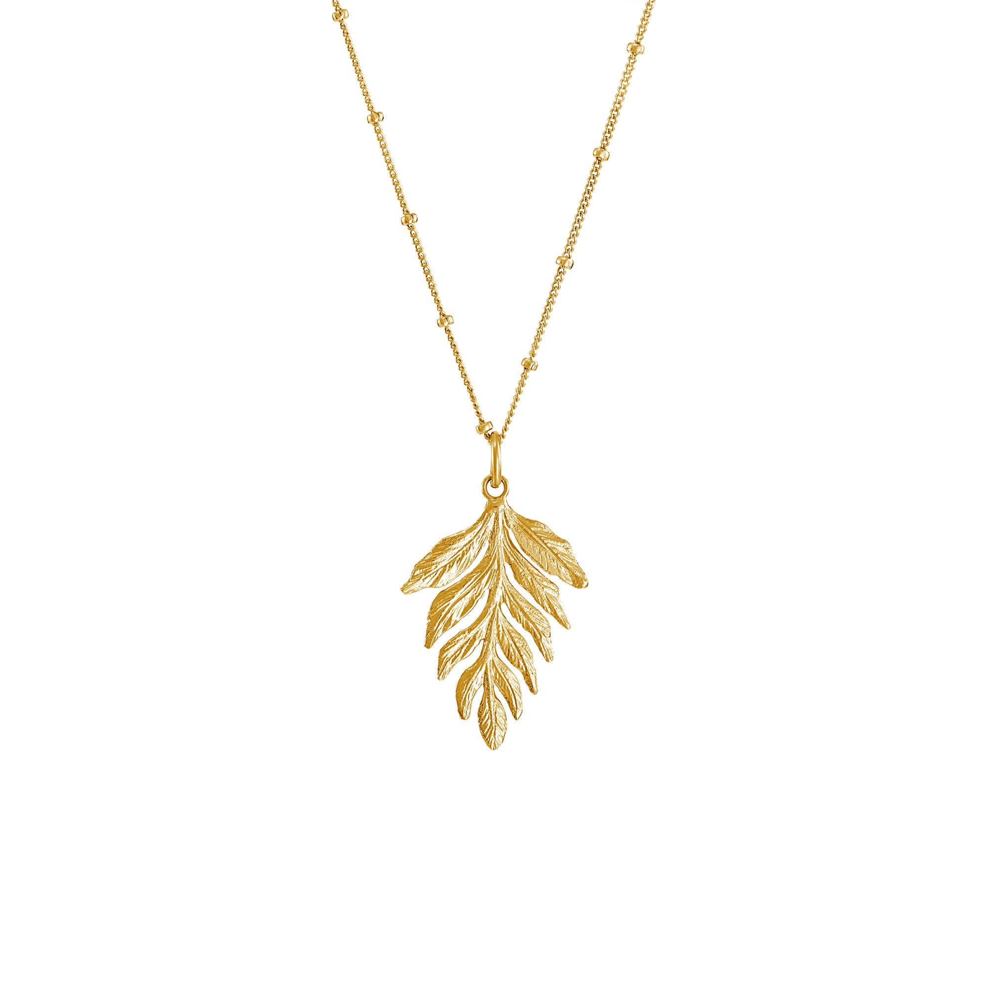 Gold Fern Drop Pendant