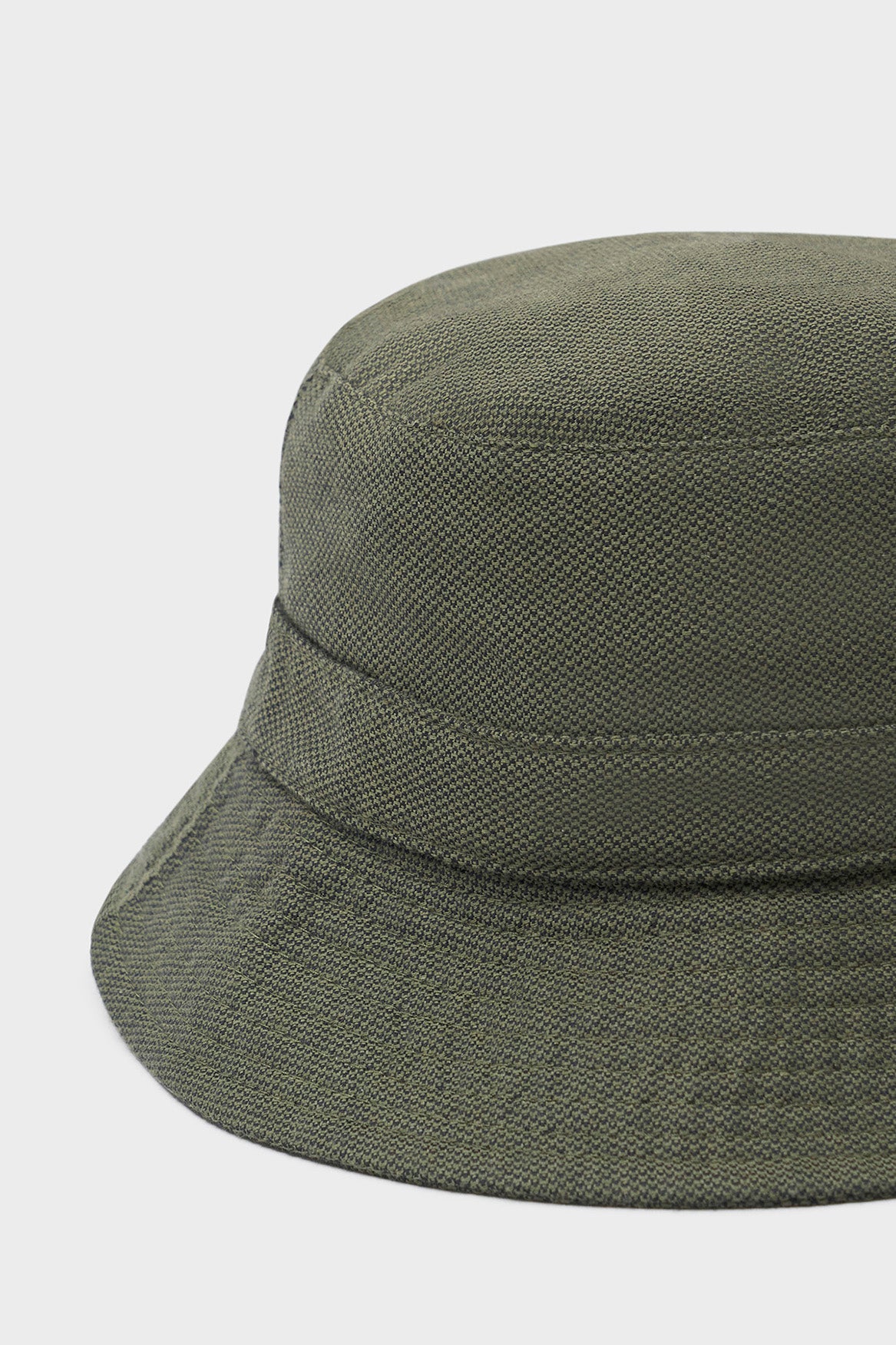 Recycled Italian Flannel Green Neem Bucket Hat