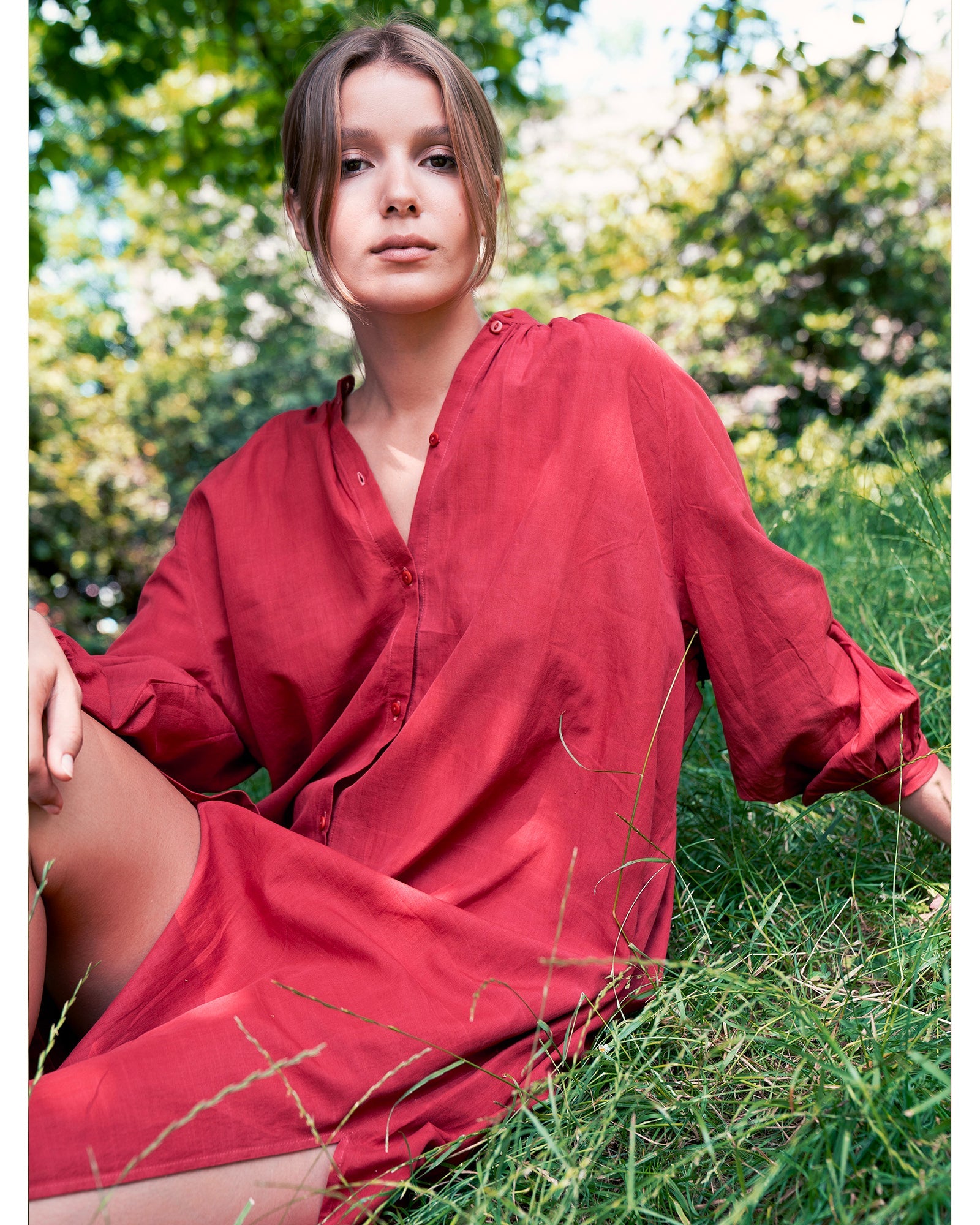 Gaia button up beach dress