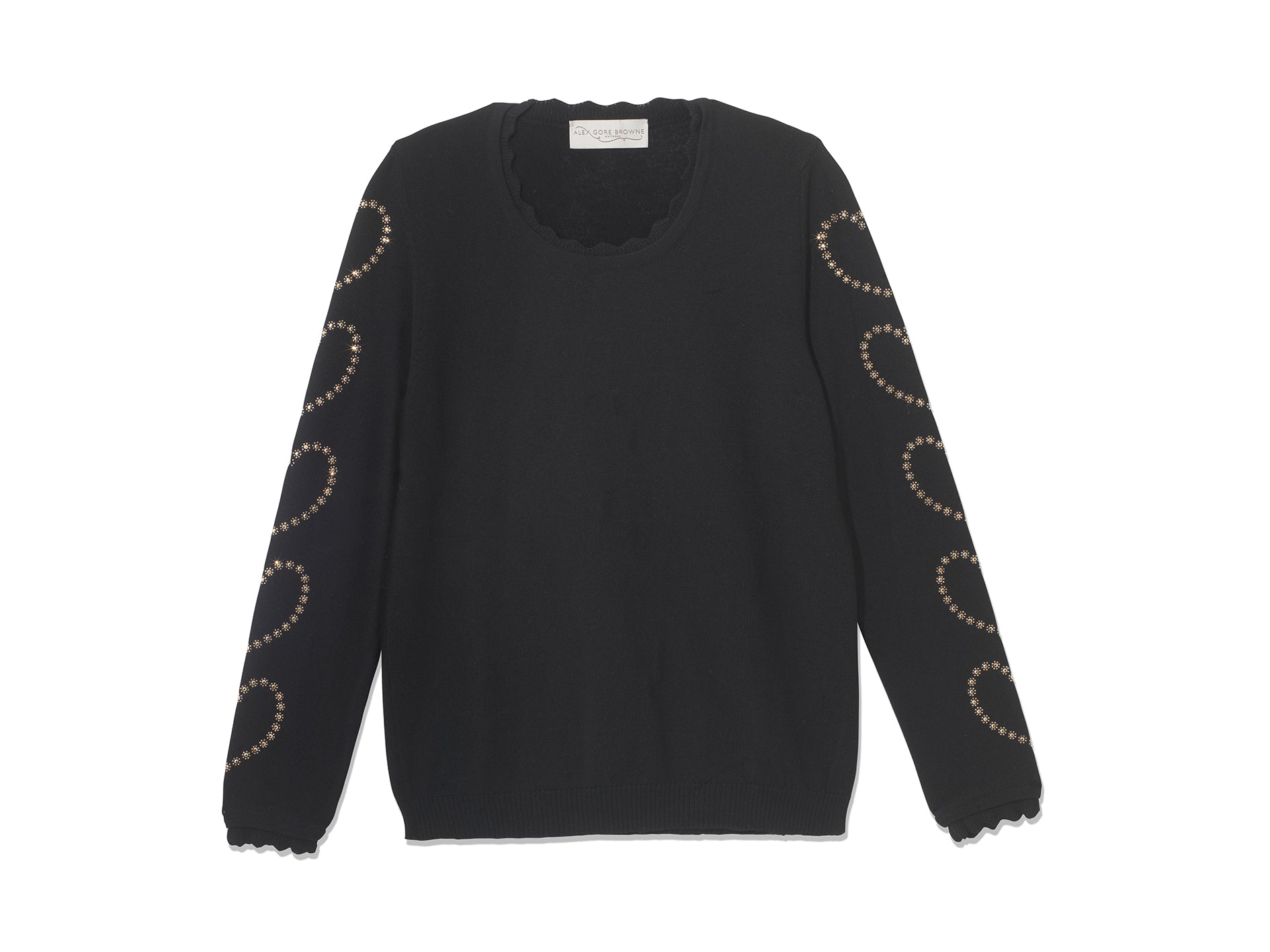 Heart Sleeve Sweater - Black