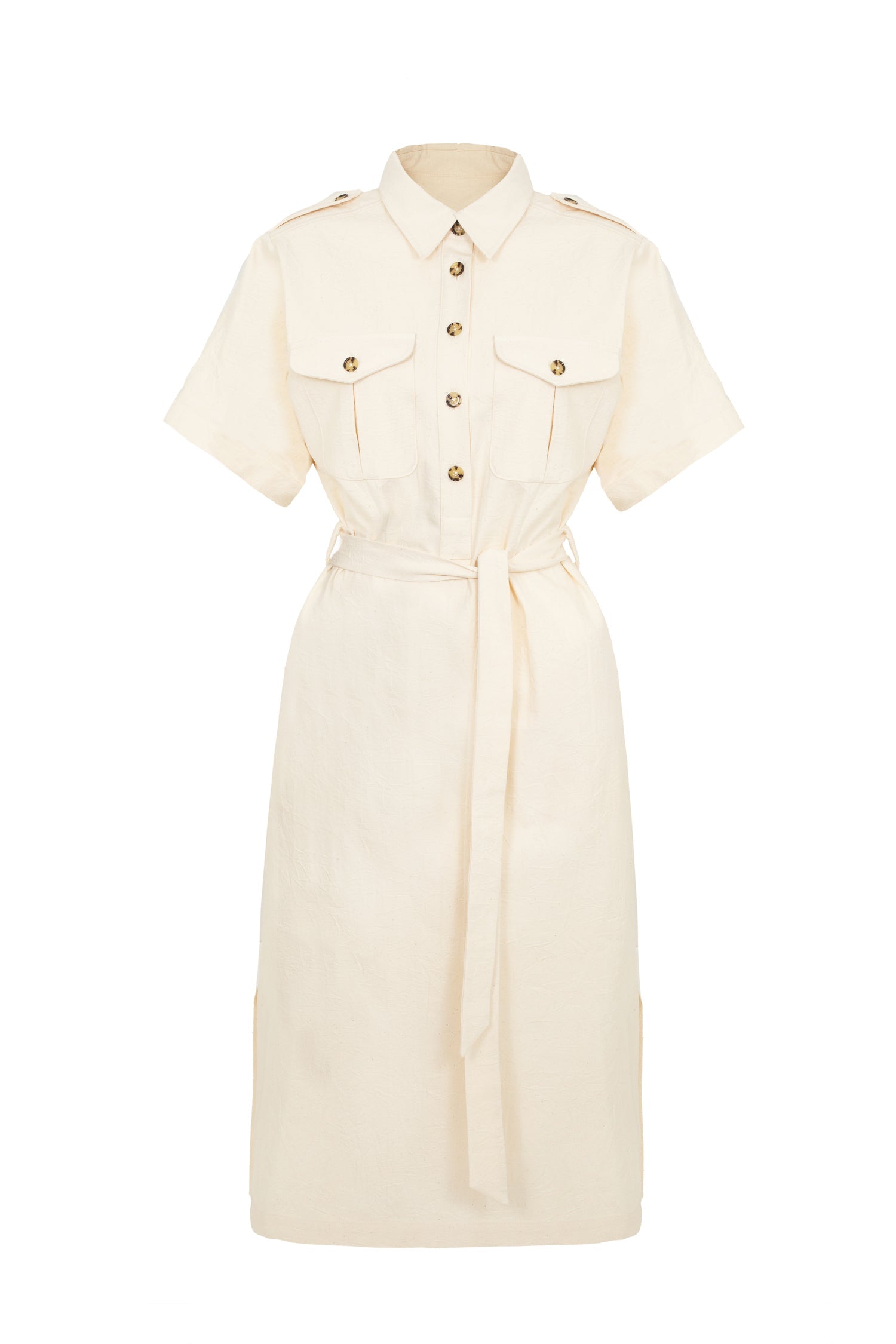 Kernal Shirtdress in Cream Canvas