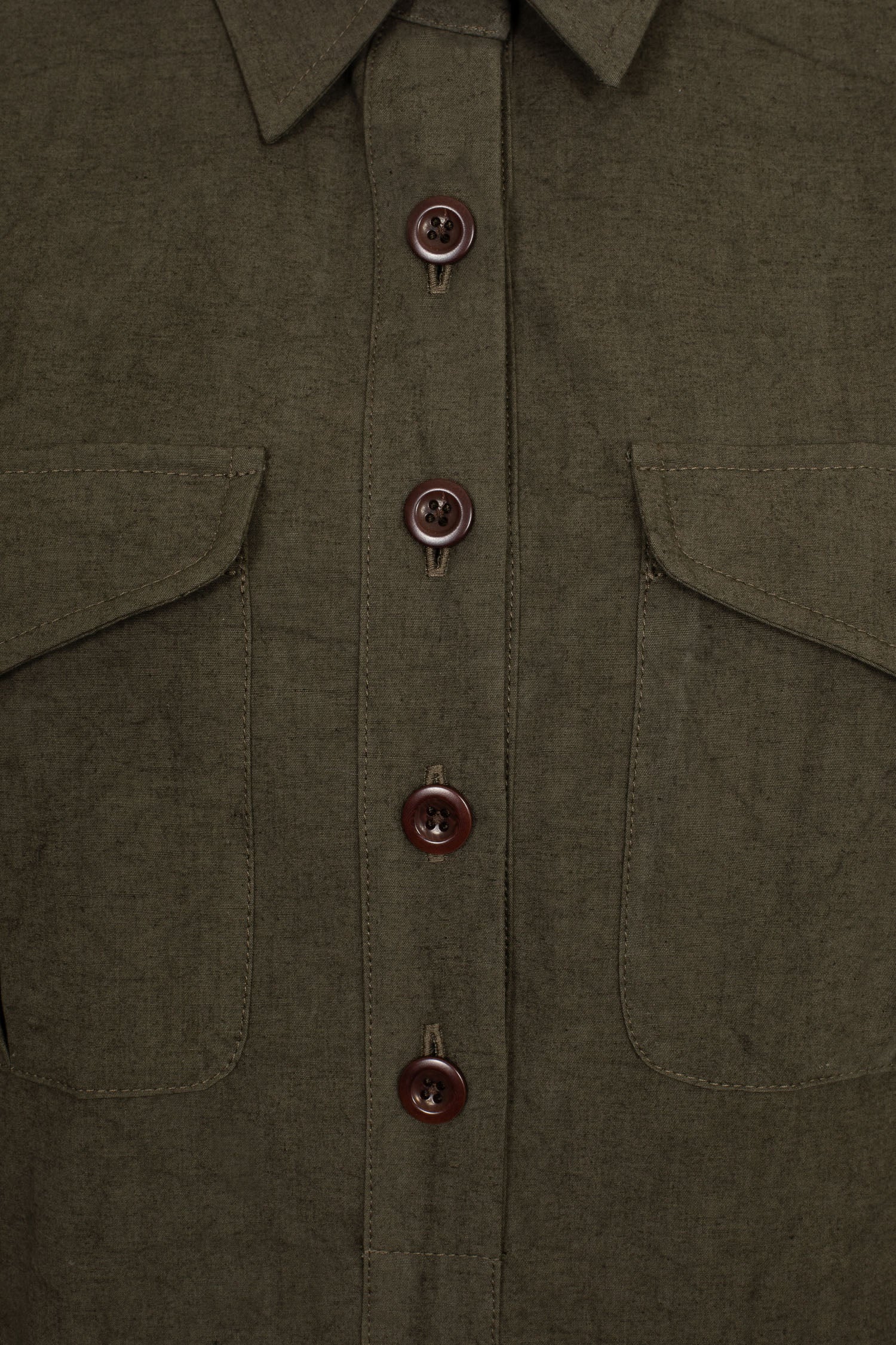 Kernal Shirtdress in Dark Olive Mikkusu