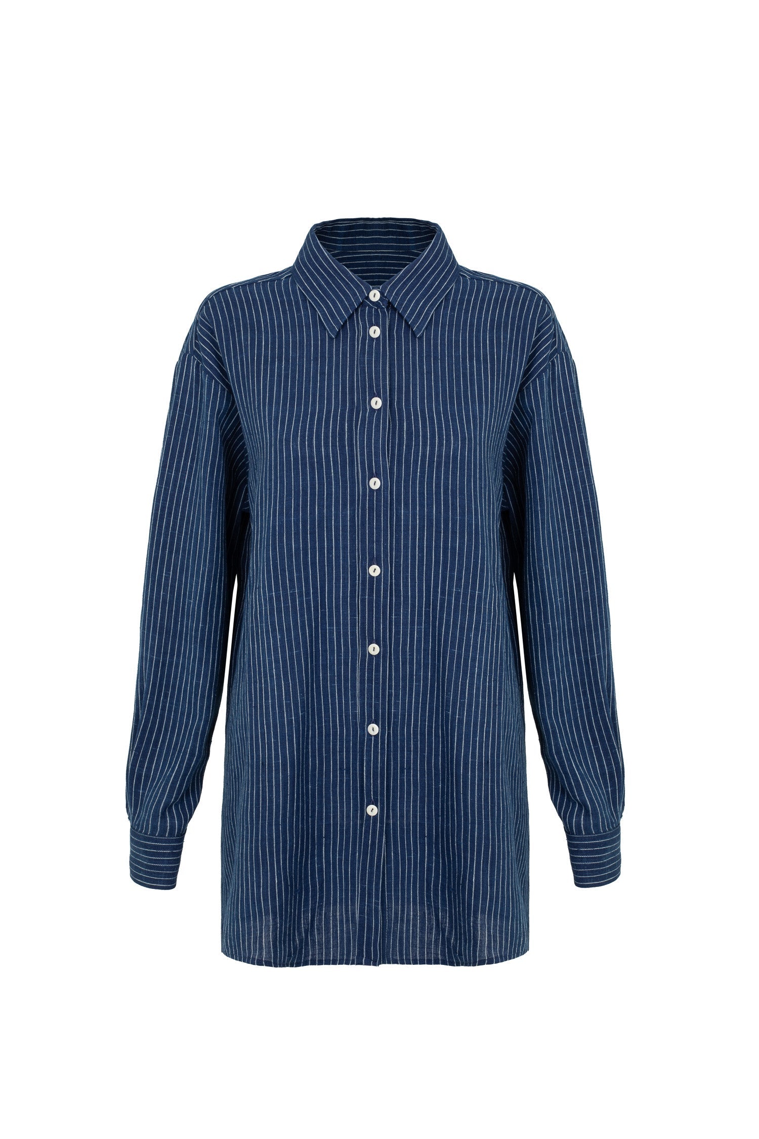 Medlar Shirt in Indigo Stripe