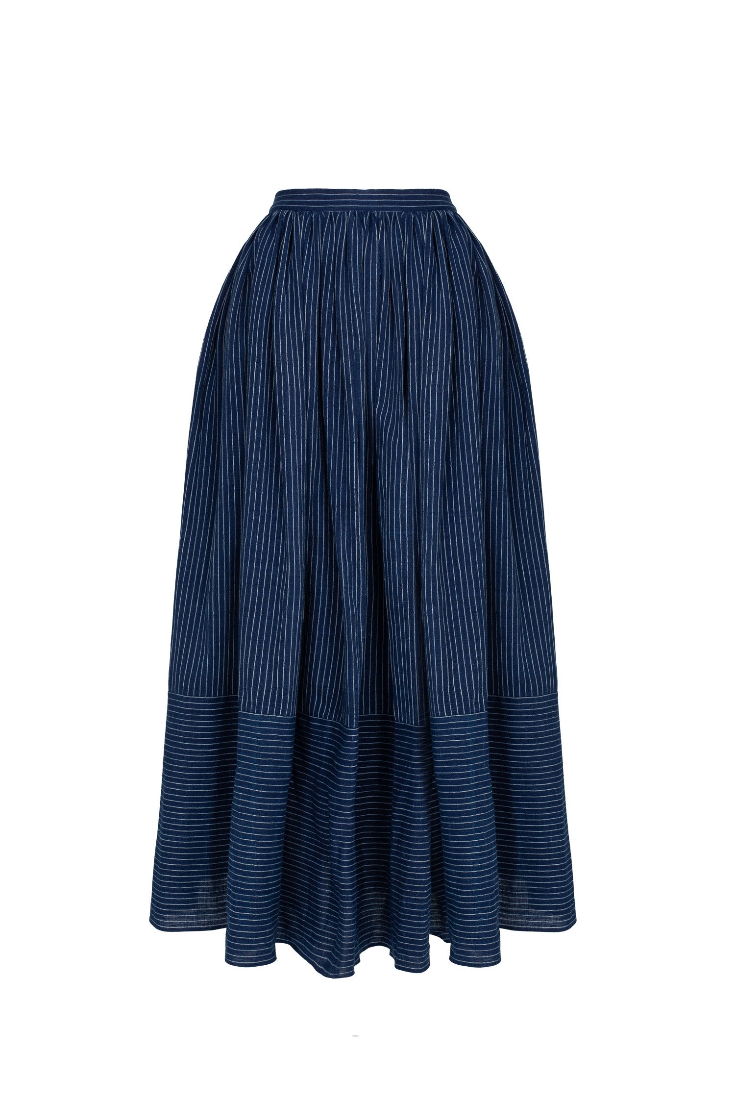 Pippin Skirt in Indigo Stripe