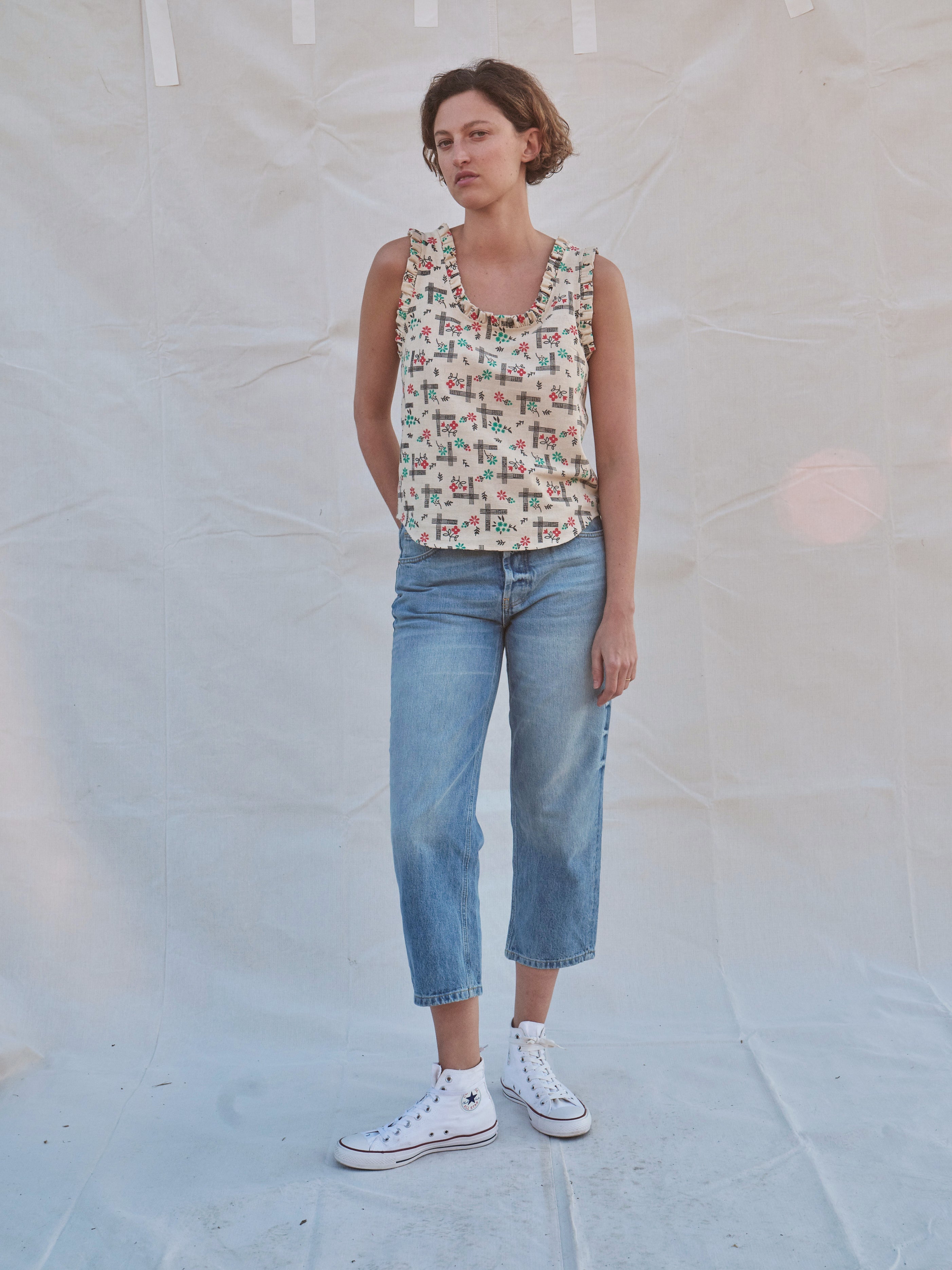 Quince Vest in Vintage Print
