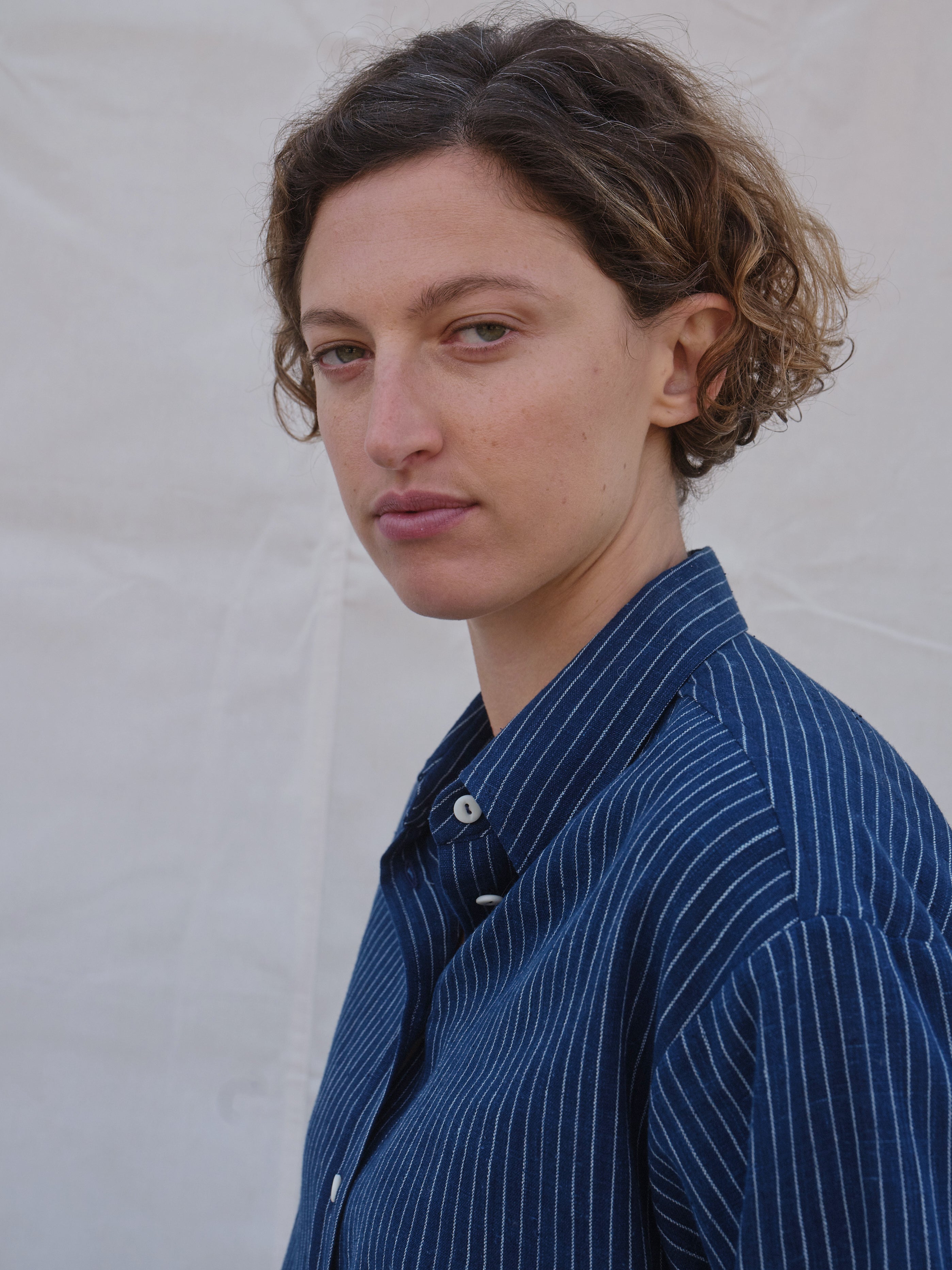 Medlar Shirt in Indigo Stripe