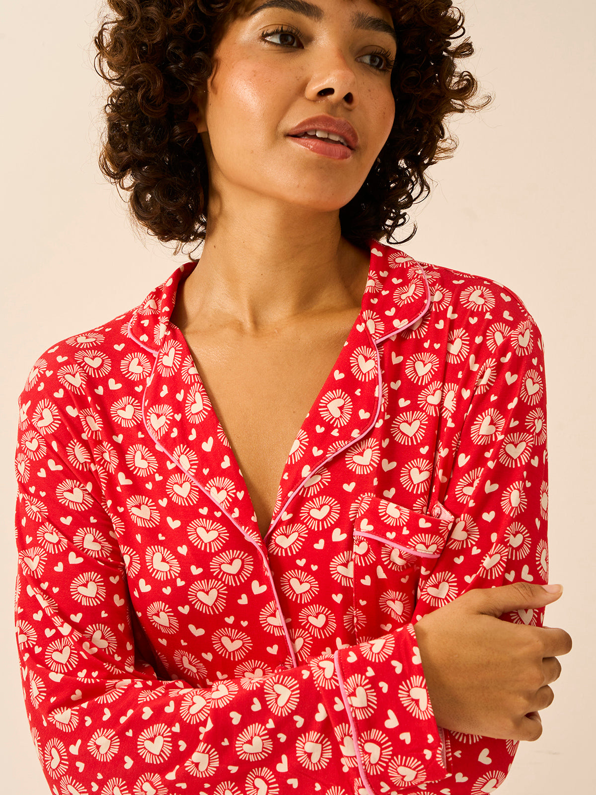 Long Pyjama Set - Hearts on Fire