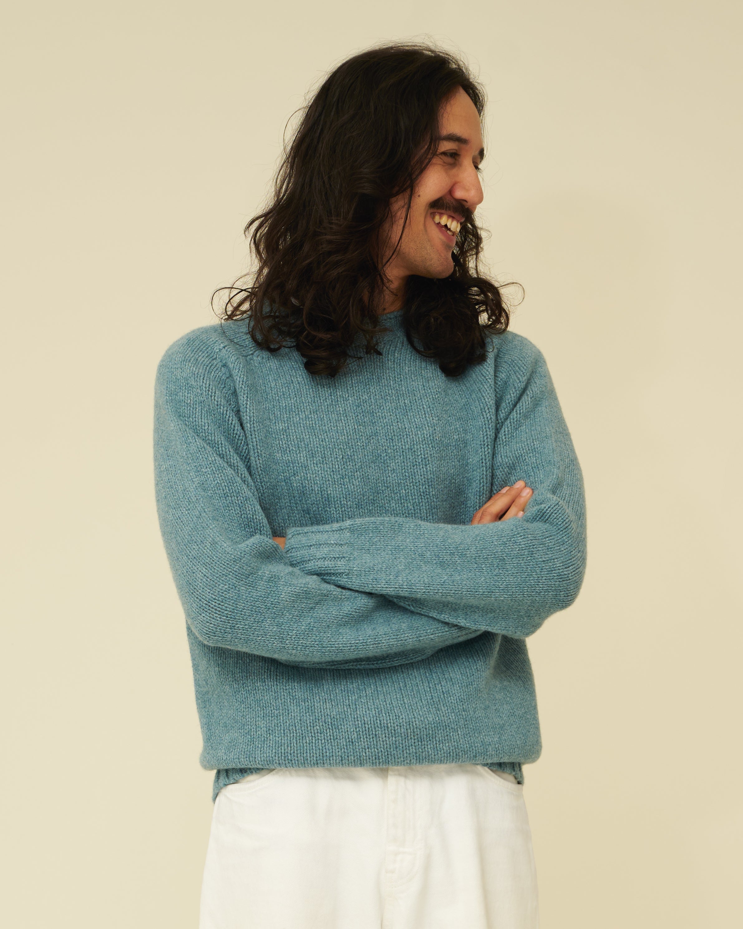 Chunky Merino Lambswool Jumper - Helford Green