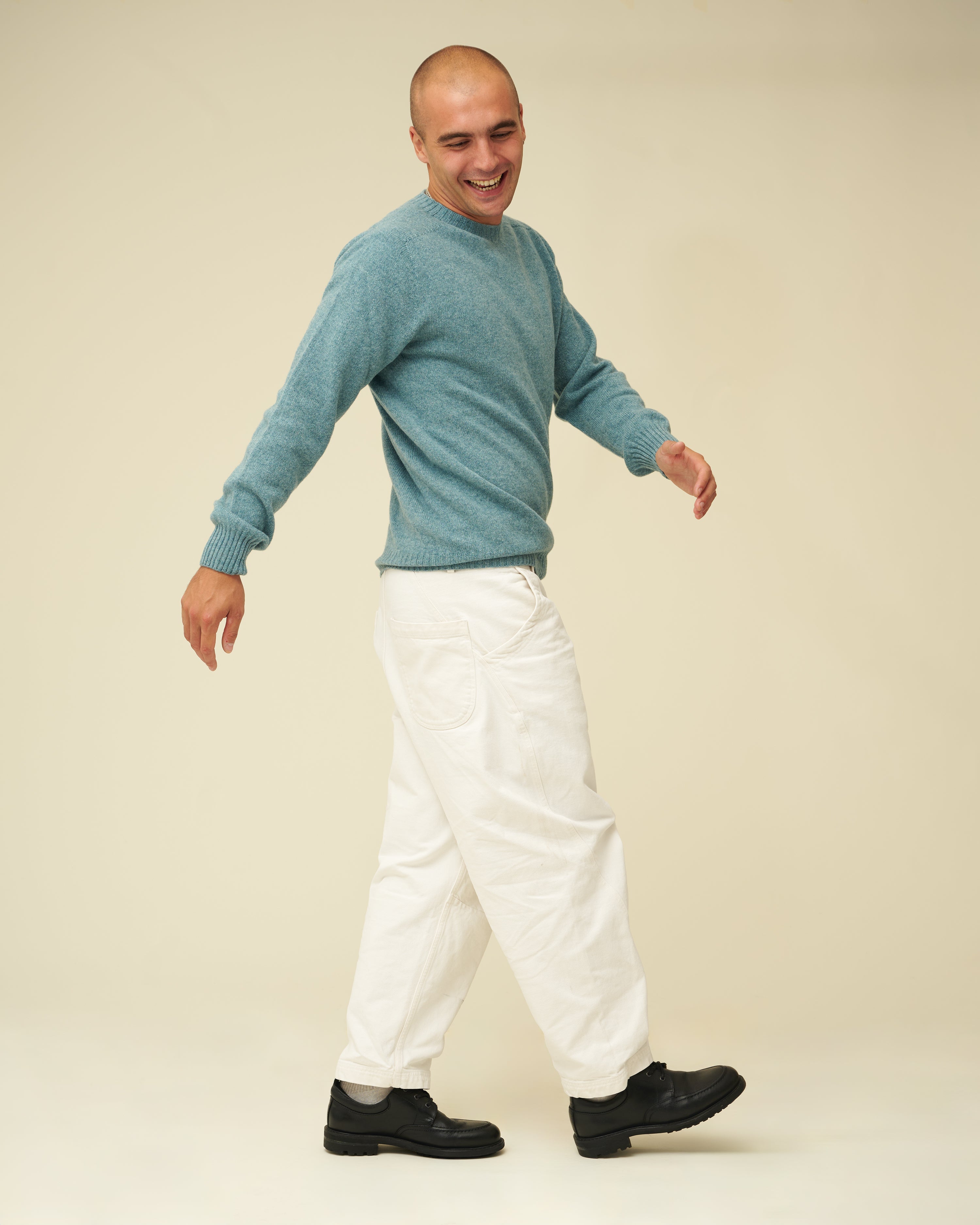 Merino Lambswool Jumper - Helford Green