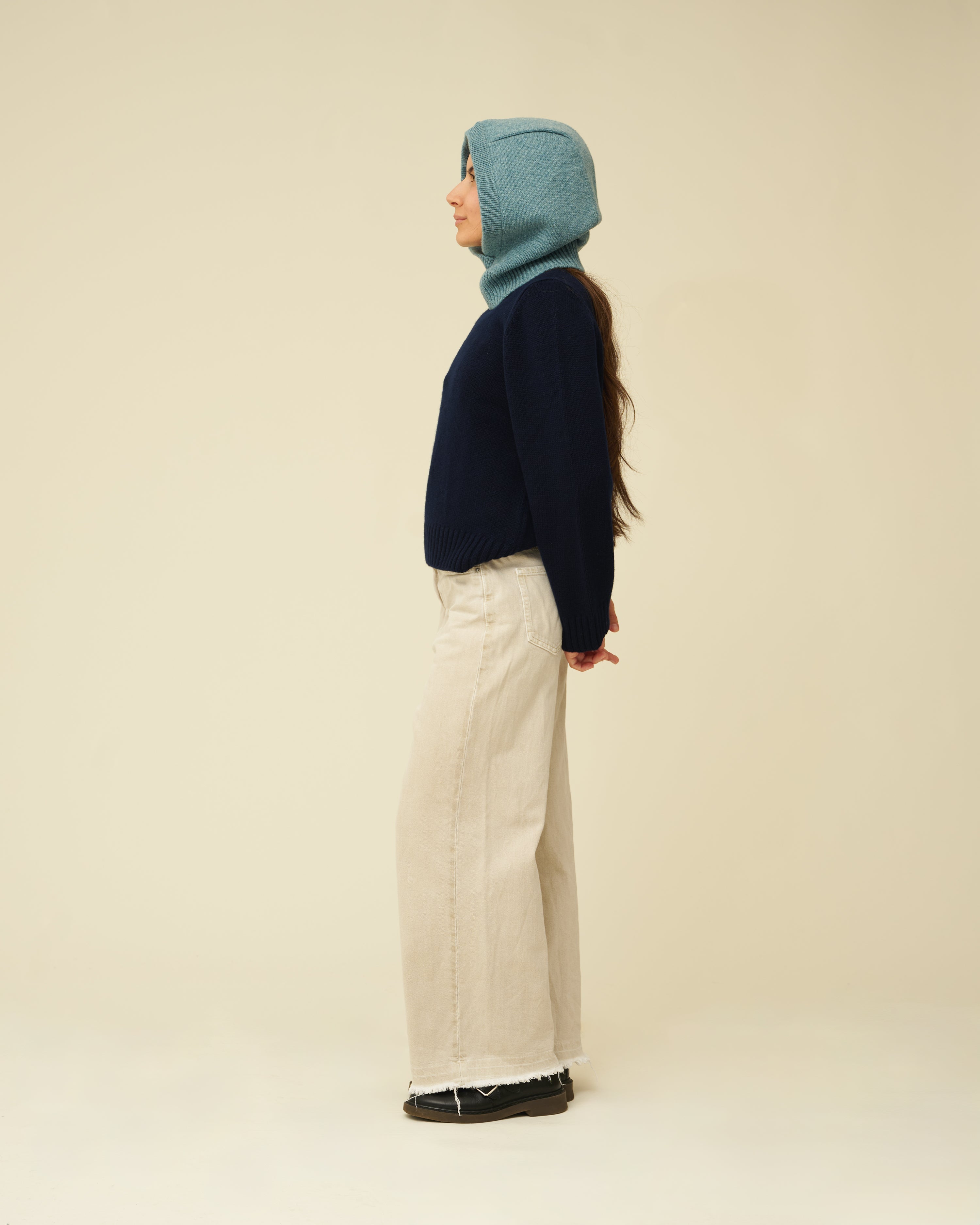 Merino Lambswool Hood - Helford Green