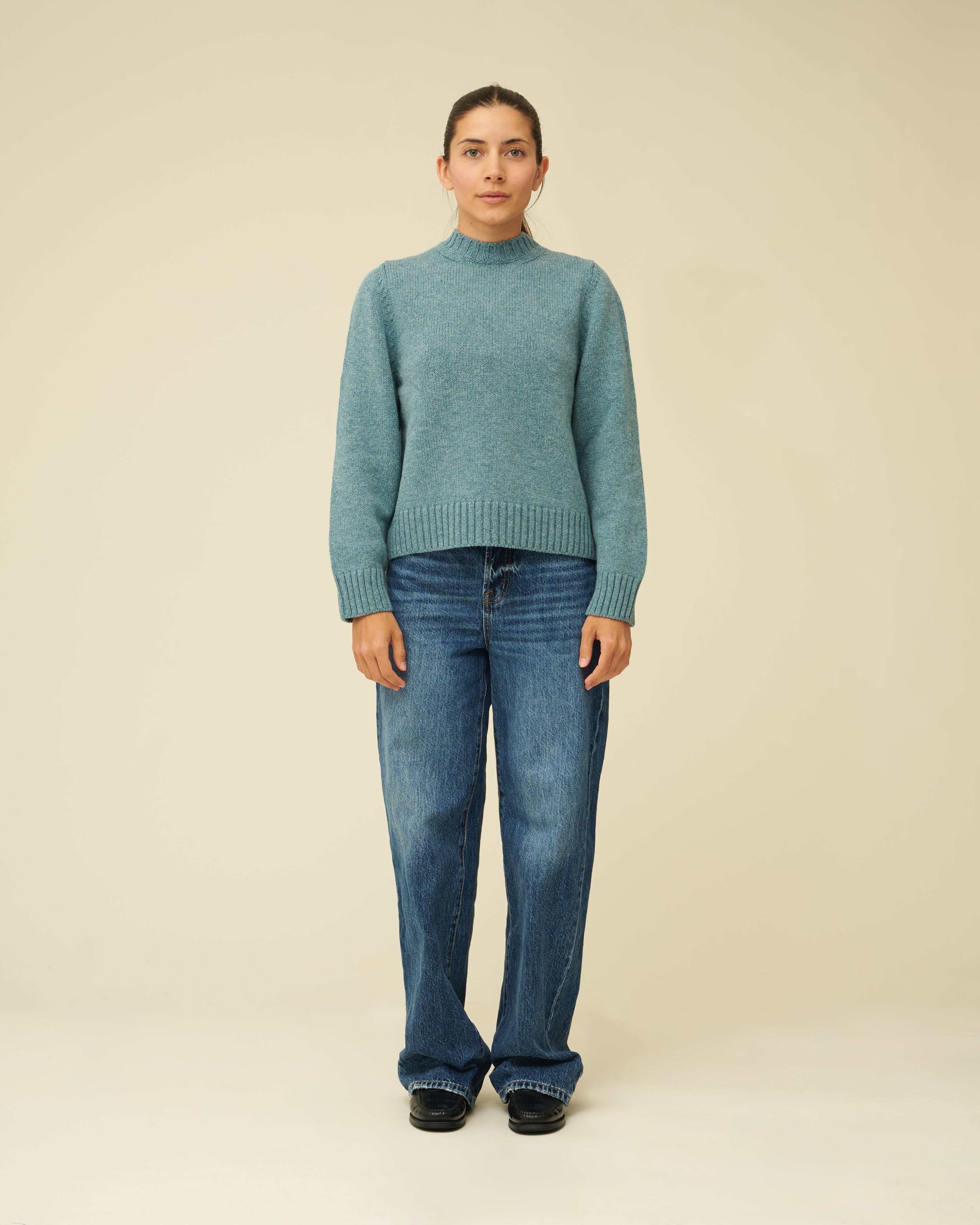 Merino Lambswool Jumper - Helford Green