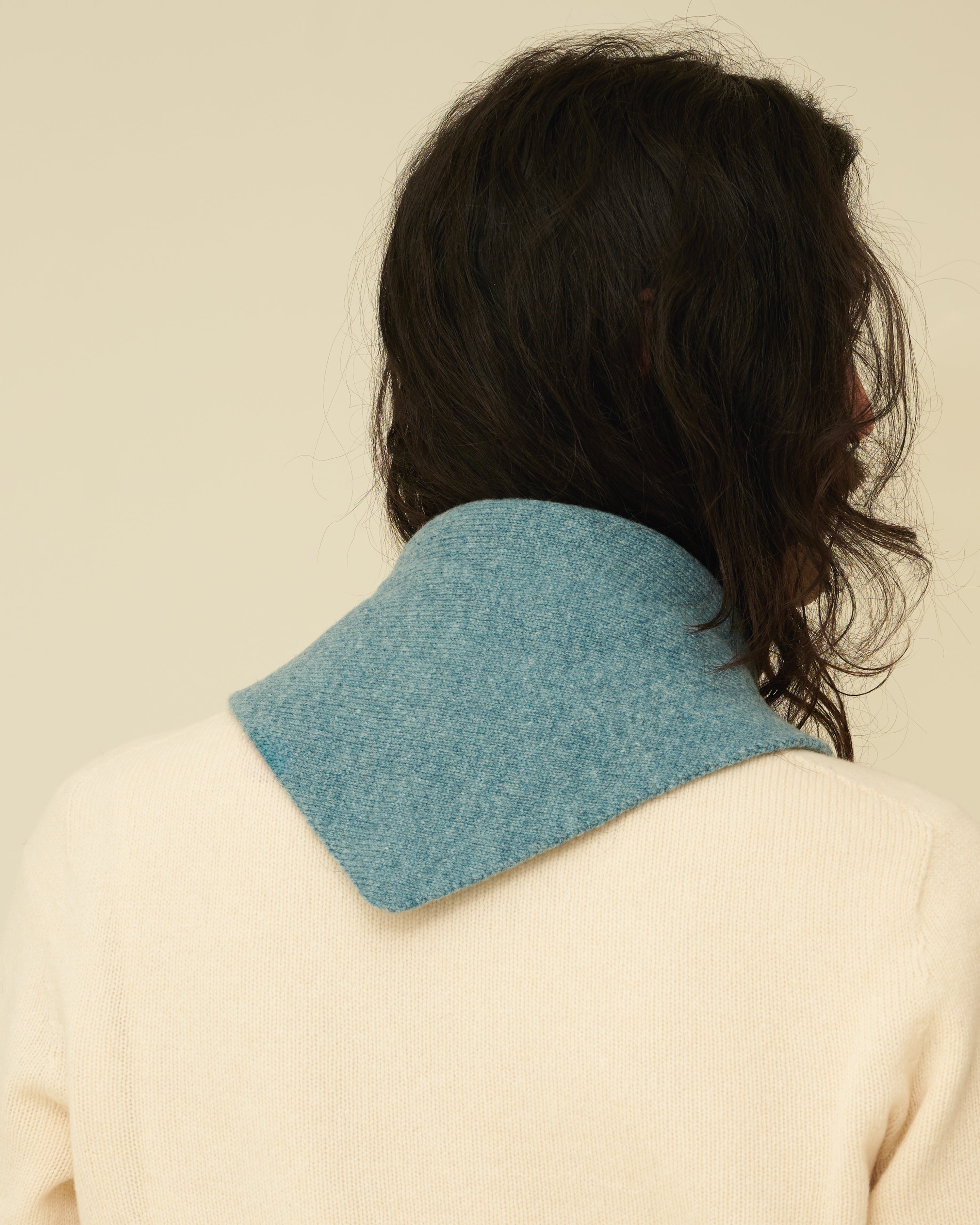 Merino Lambswool Neckerchief - Helford Green (Knitted-to-Order)