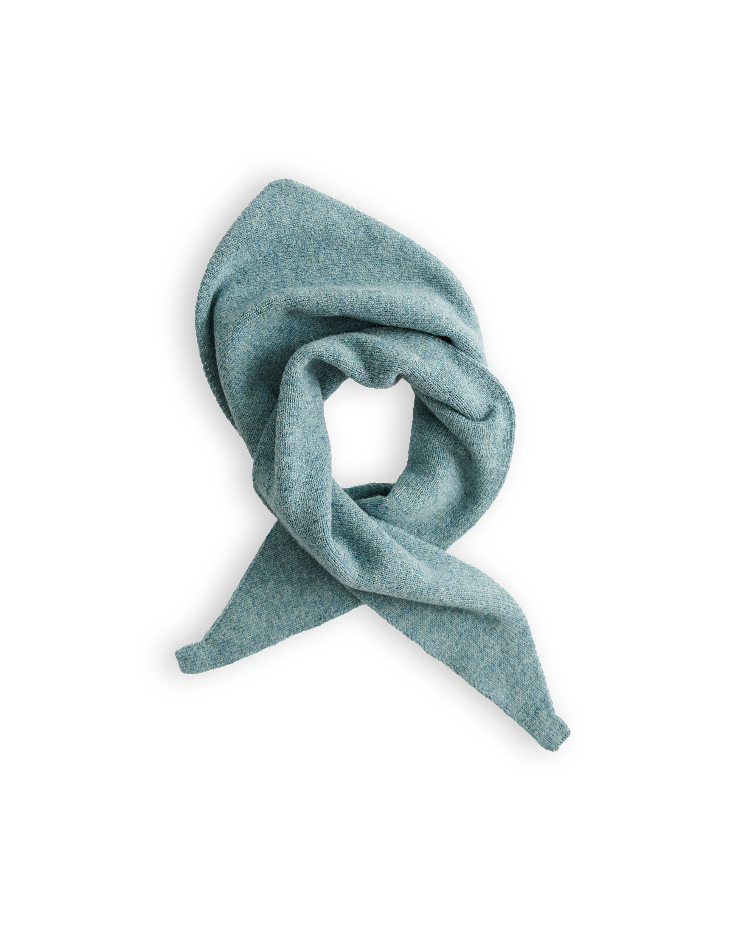 Merino Lambswool Neckerchief - Helford Green (Knitted-to-Order)