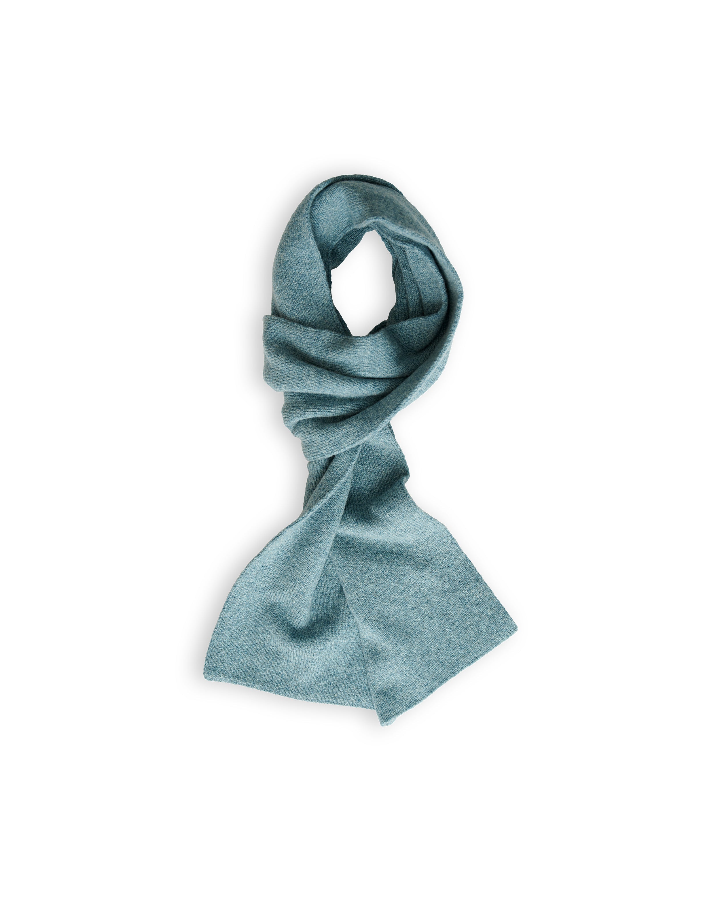 Merino Lambswool Scarf - Helford Green (Knitted-to-Order)