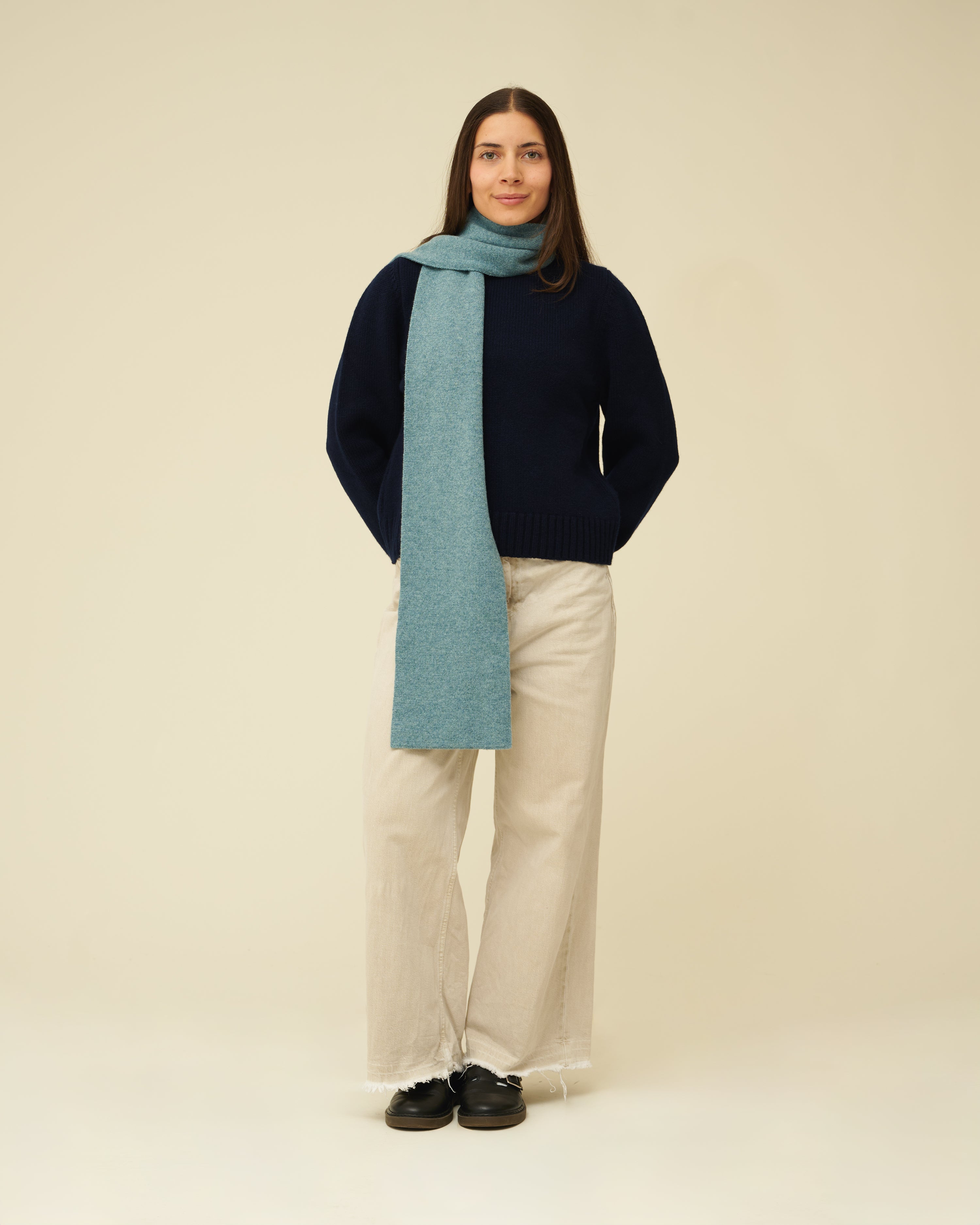 Merino Lambswool Scarf - Helford Green