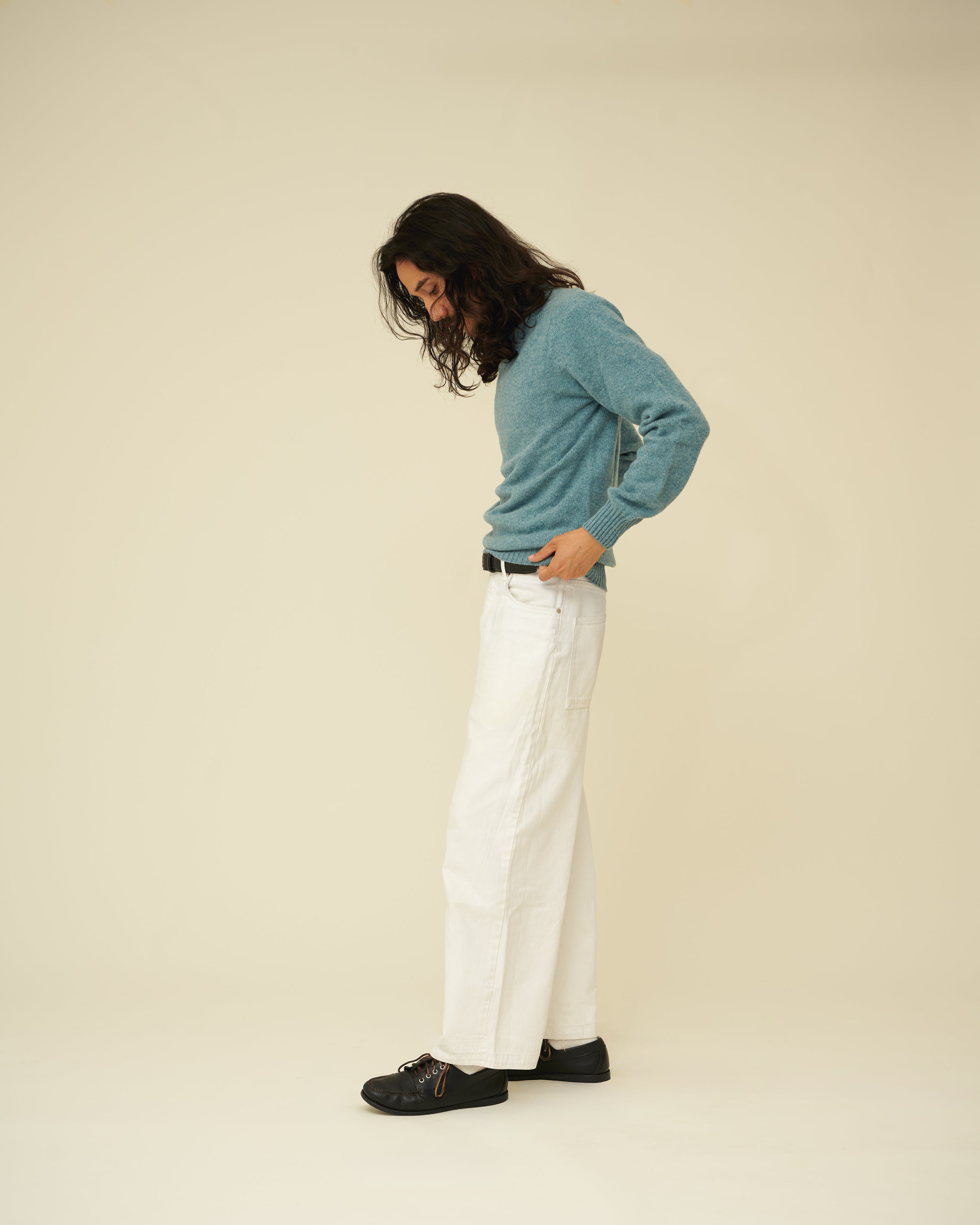 Merino Lambswool Roll Neck - Helford Green (Knitted-to-Order)