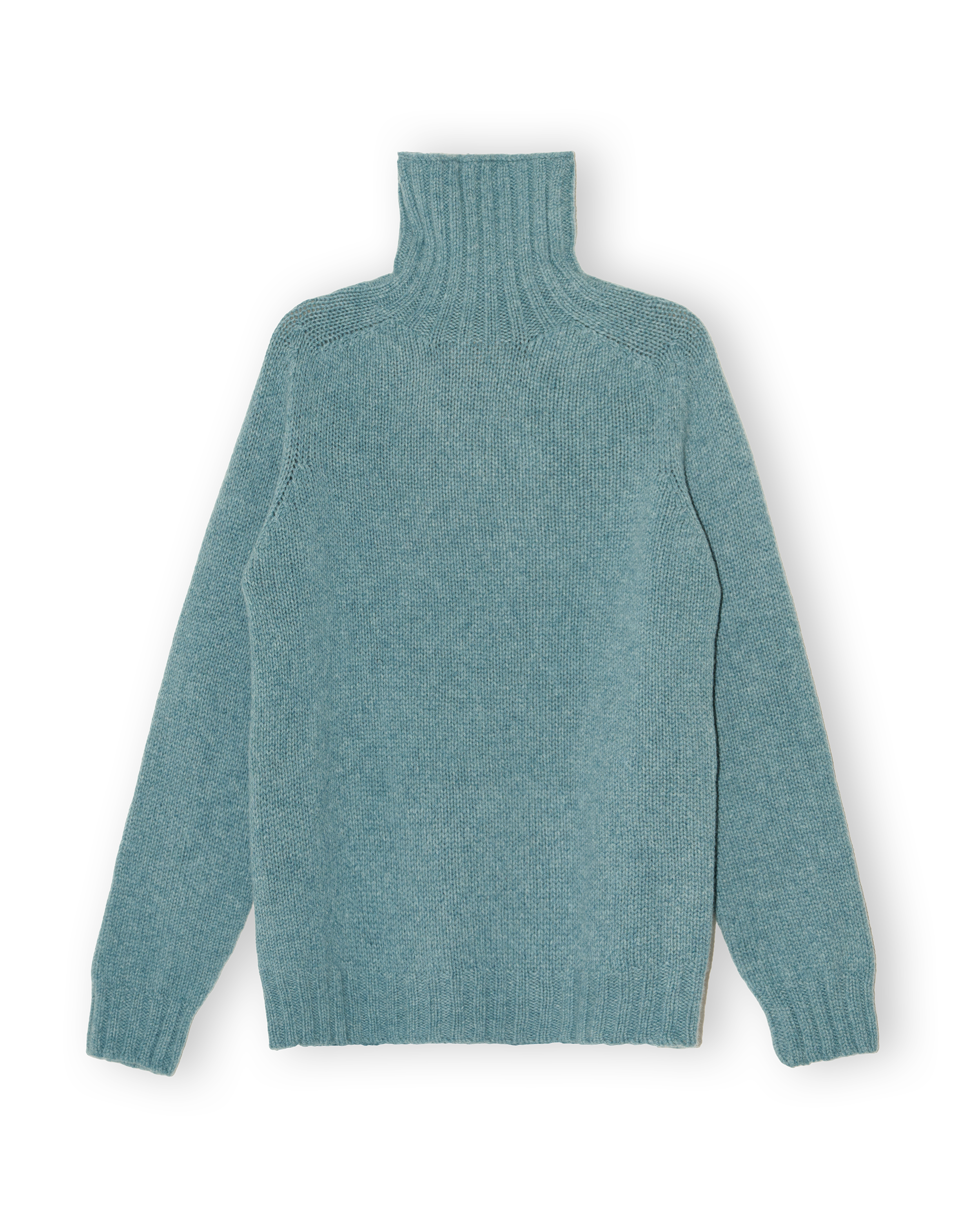 Chunky Merino Lambswool Roll Neck - Helford Green