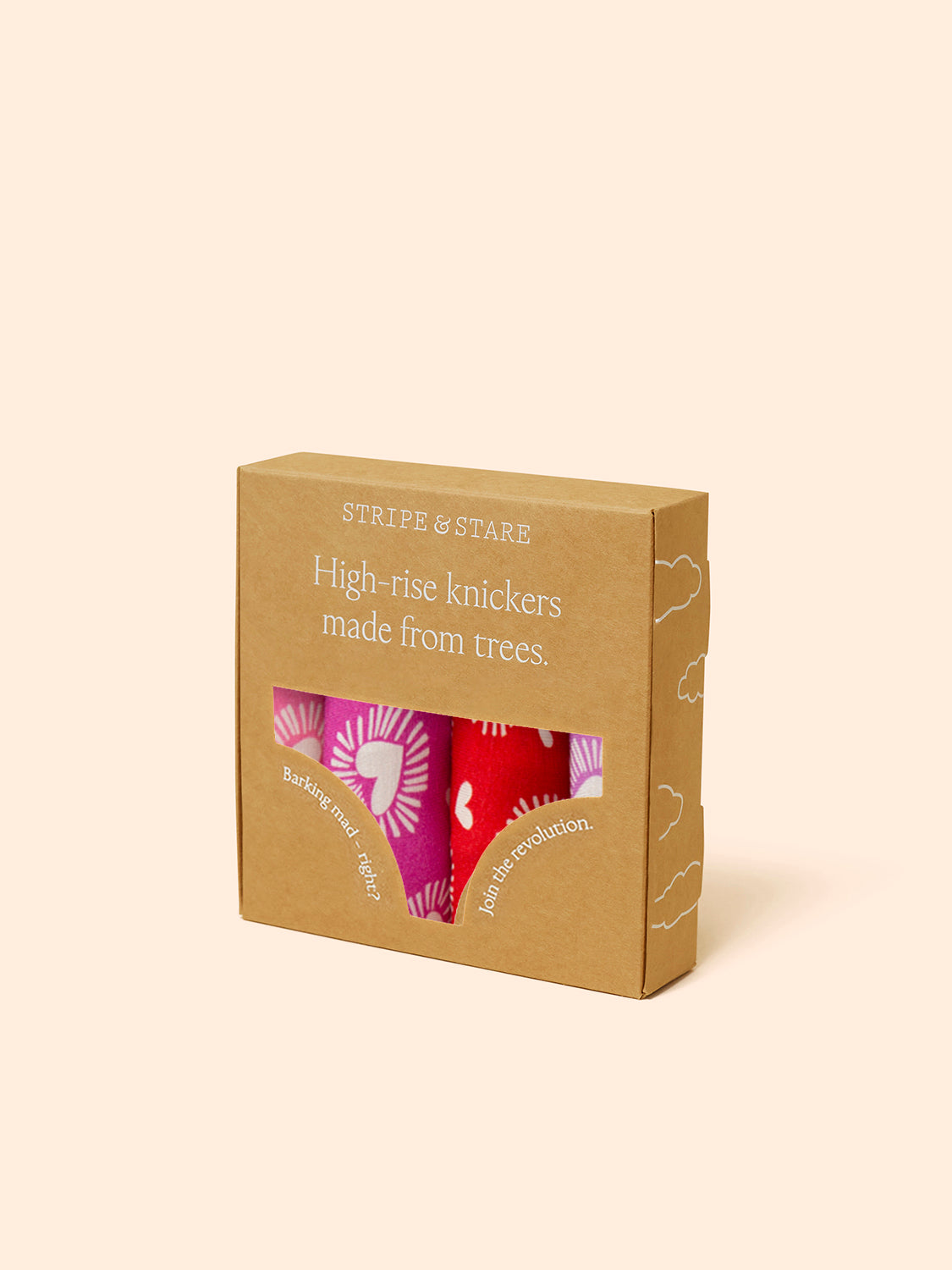 High Rise Knicker Four Pack - Hearts on Fire