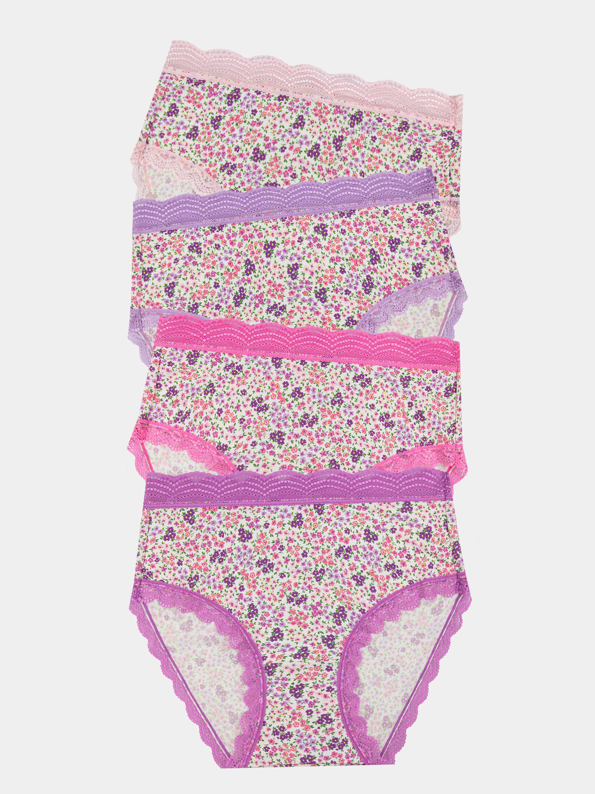 High Rise Knicker Four Pack - Lavender Haze