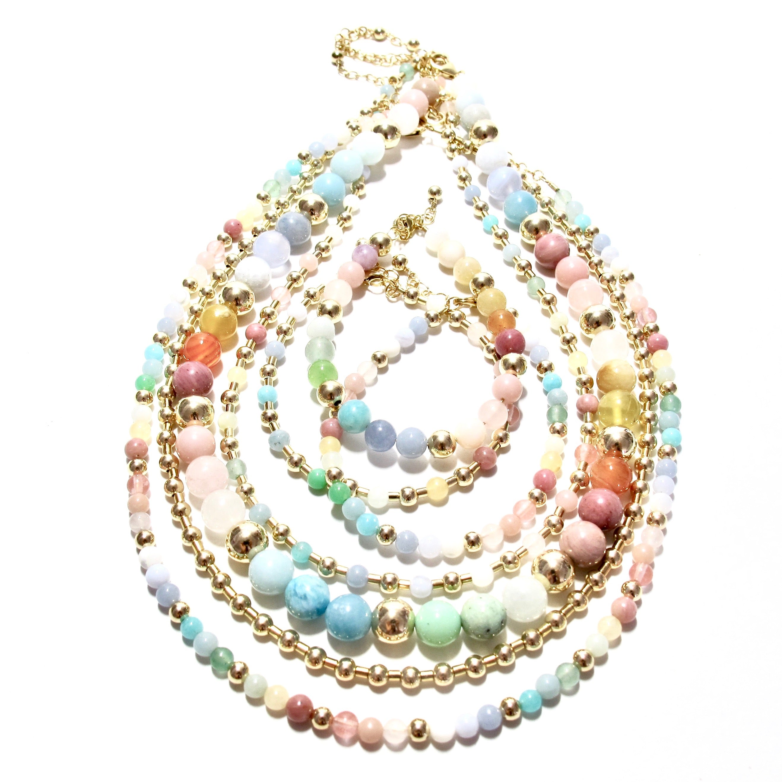 sorbet bead & tube bracelet