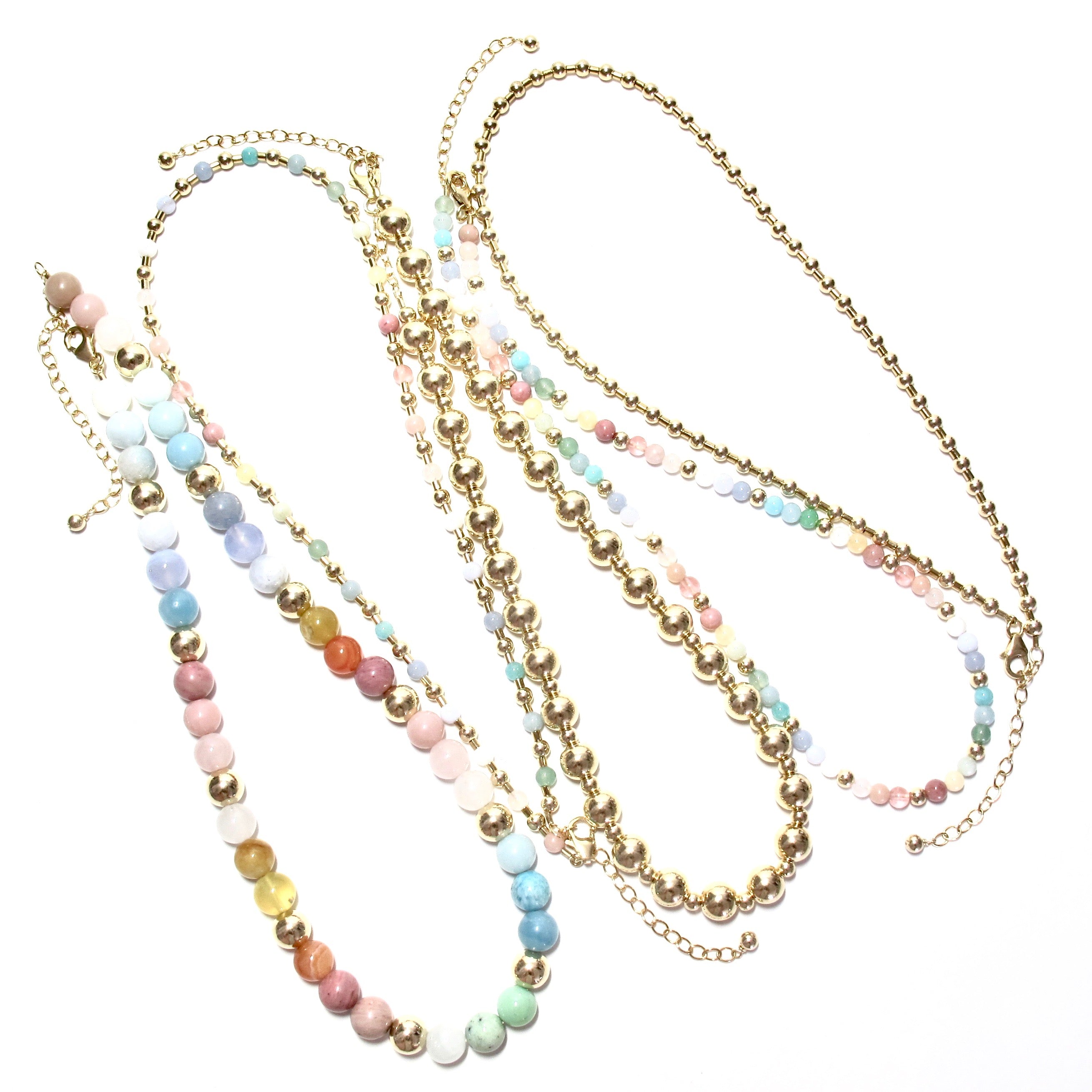 sorbet bead & tube necklace