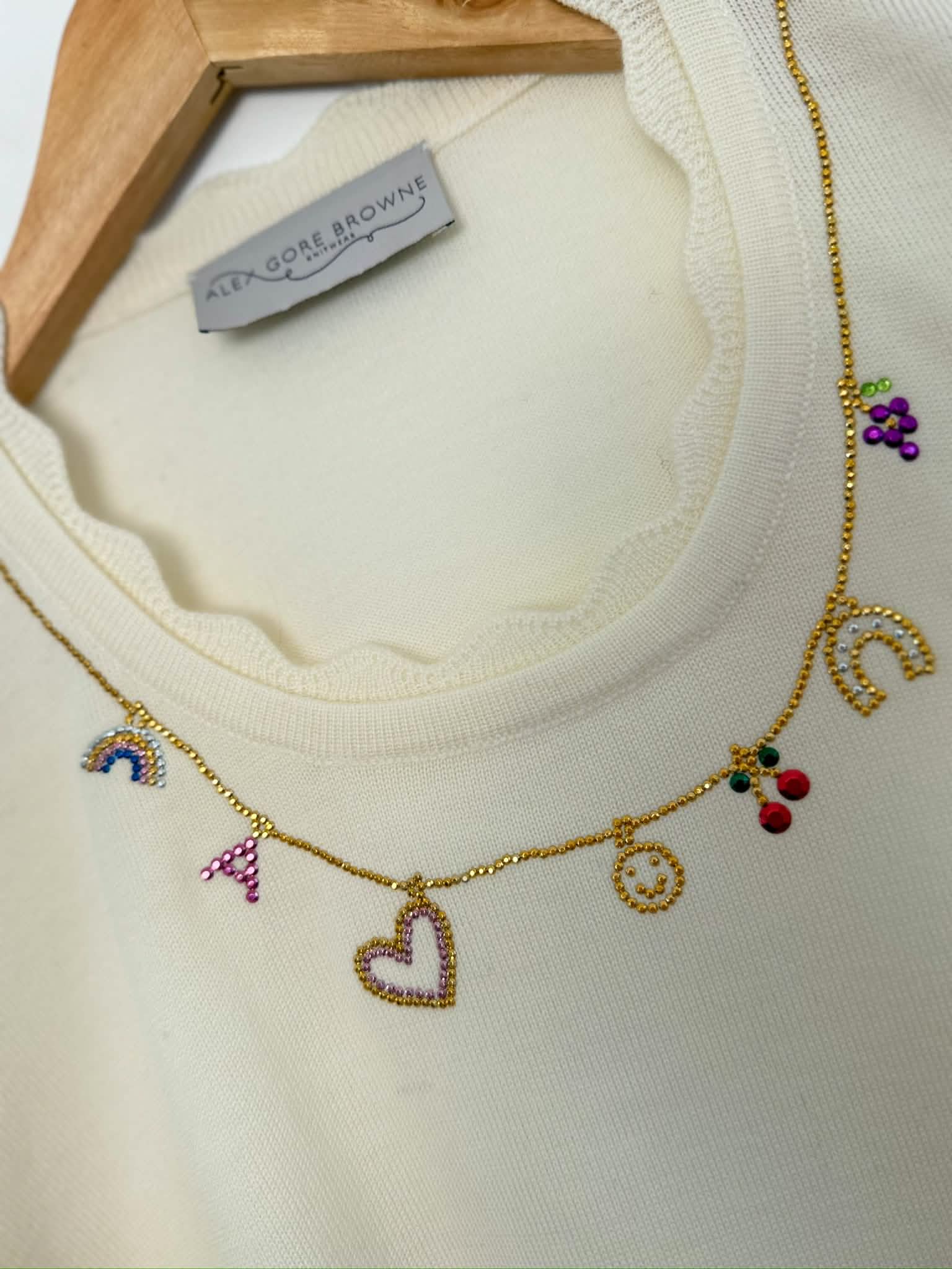 Charm Necklace Sweater - Buttermilk