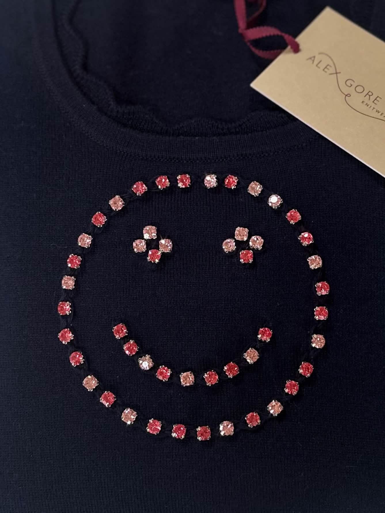 Crystal Happy Sweater - Navy