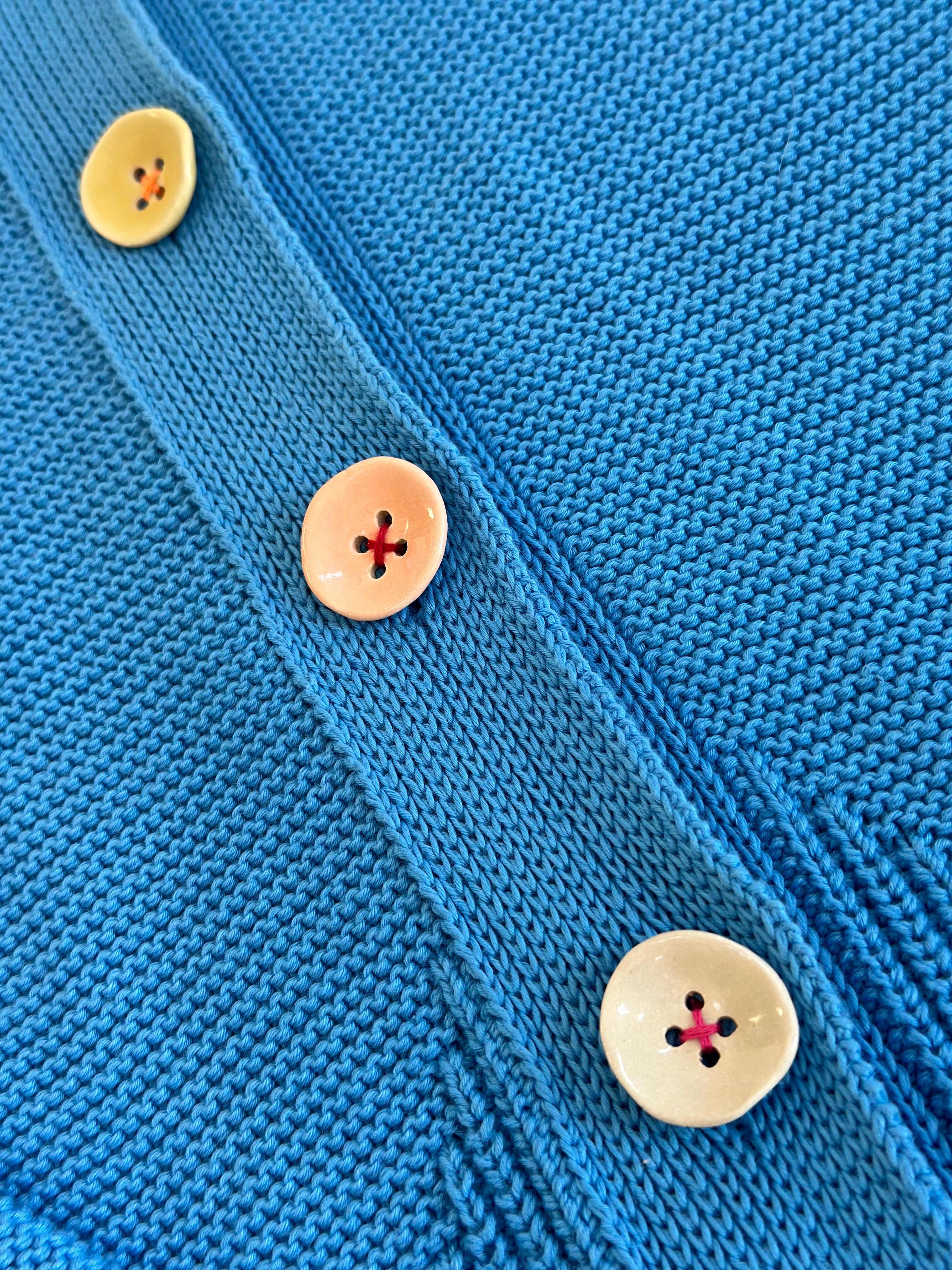 Cotton Teddy Jacket - Cornflower