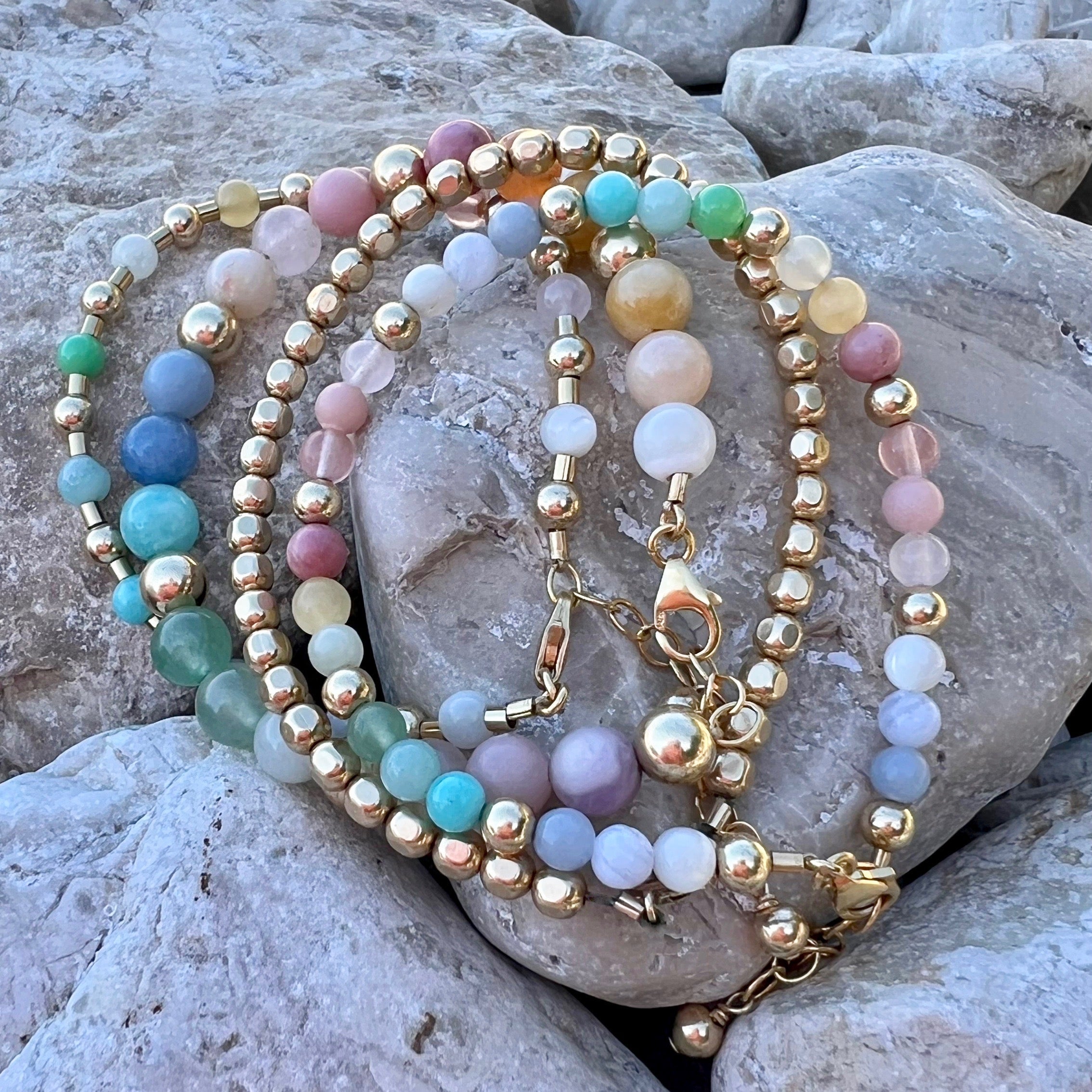 sorbet bead & tube bracelet