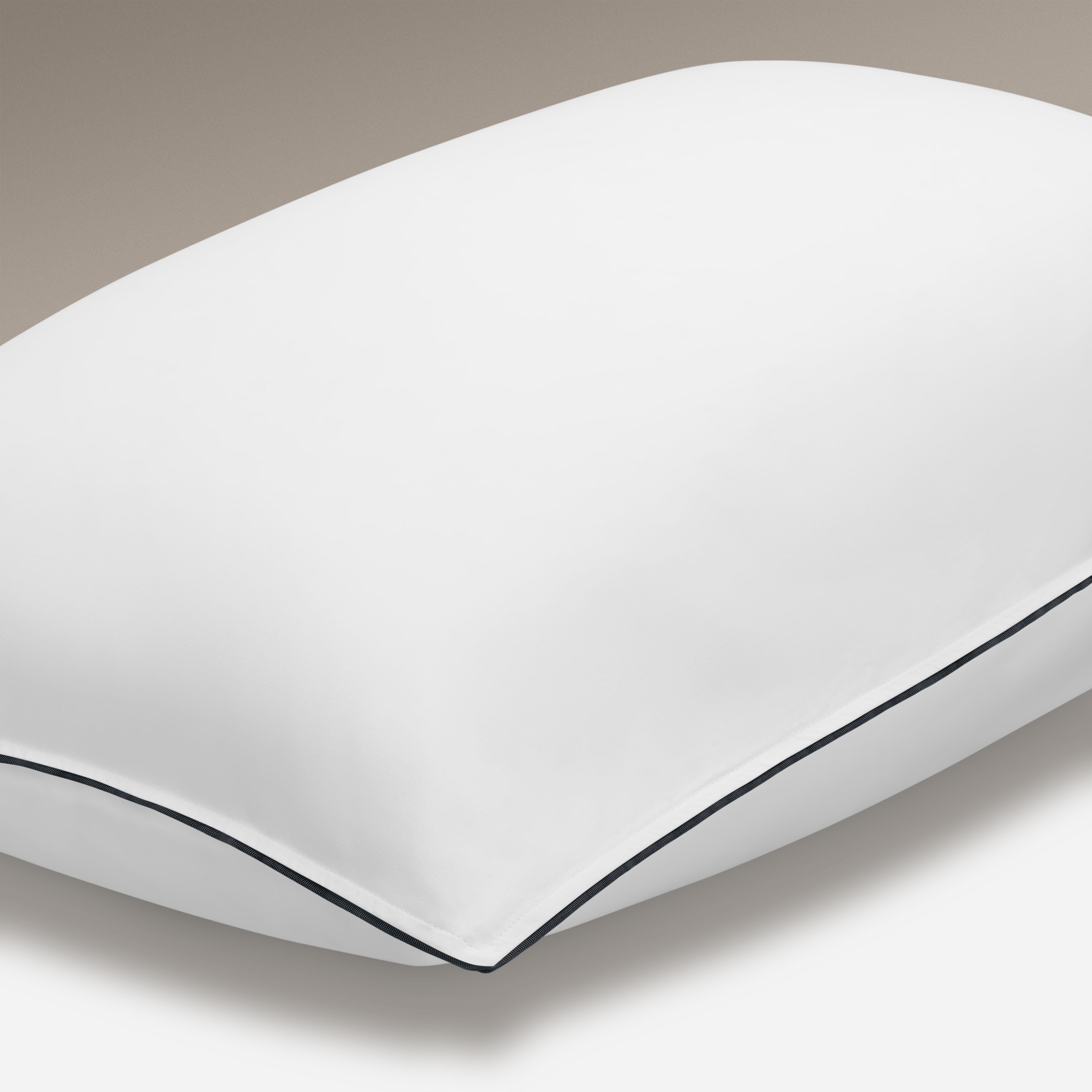 Set of 2 - Island Collection Signature Style Pillowcase - White With Navy Trim