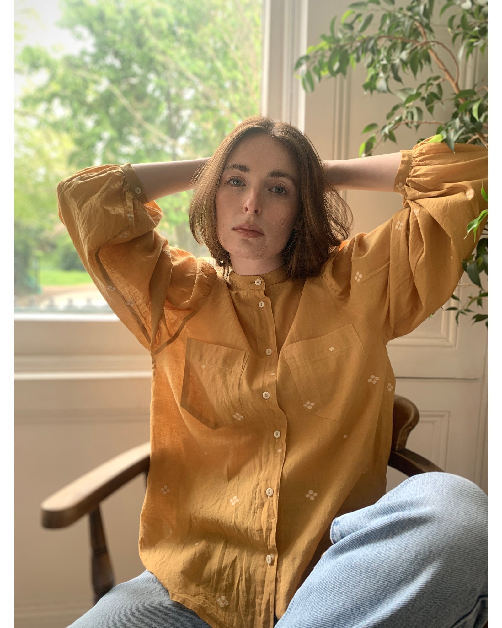 ingrid blouse | ochre