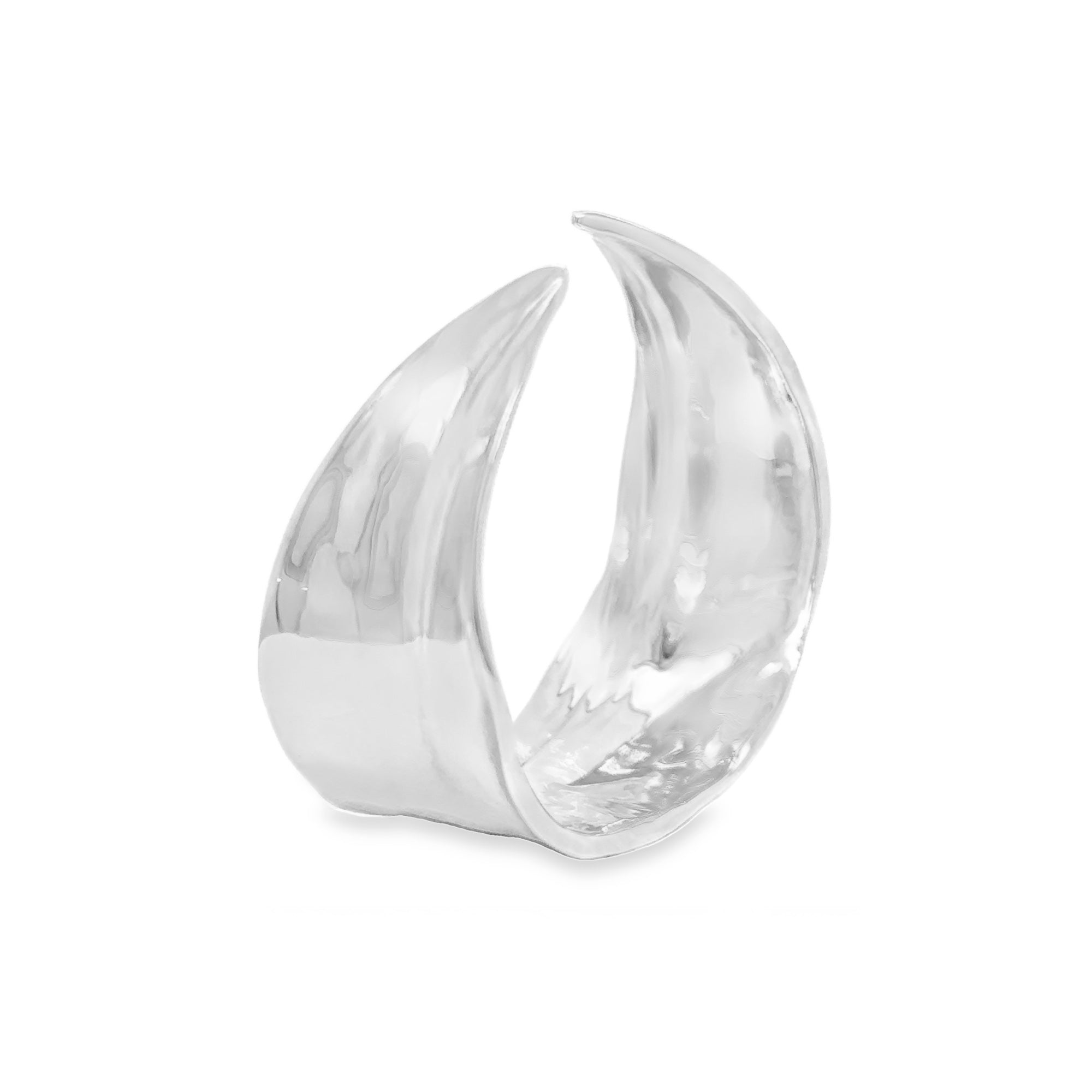 Silver Iris Petal Cuff