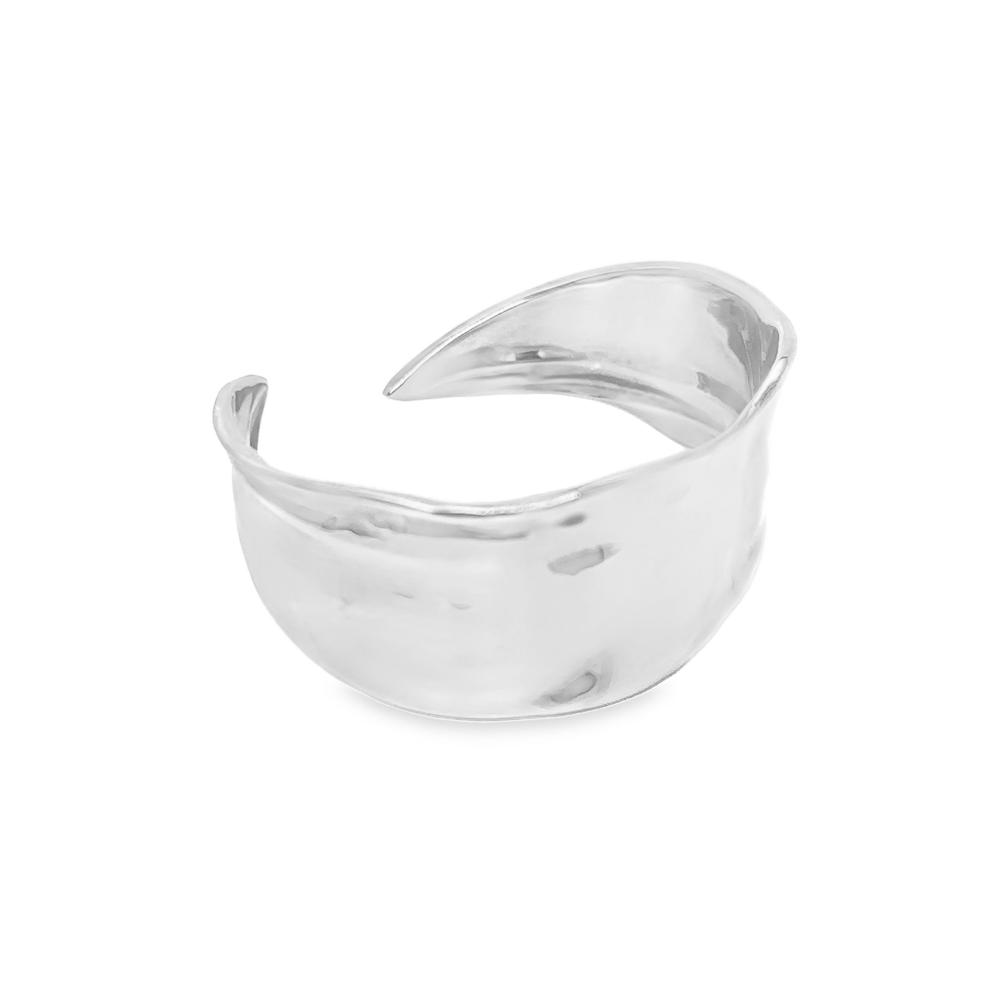 Silver Iris Petal Cuff