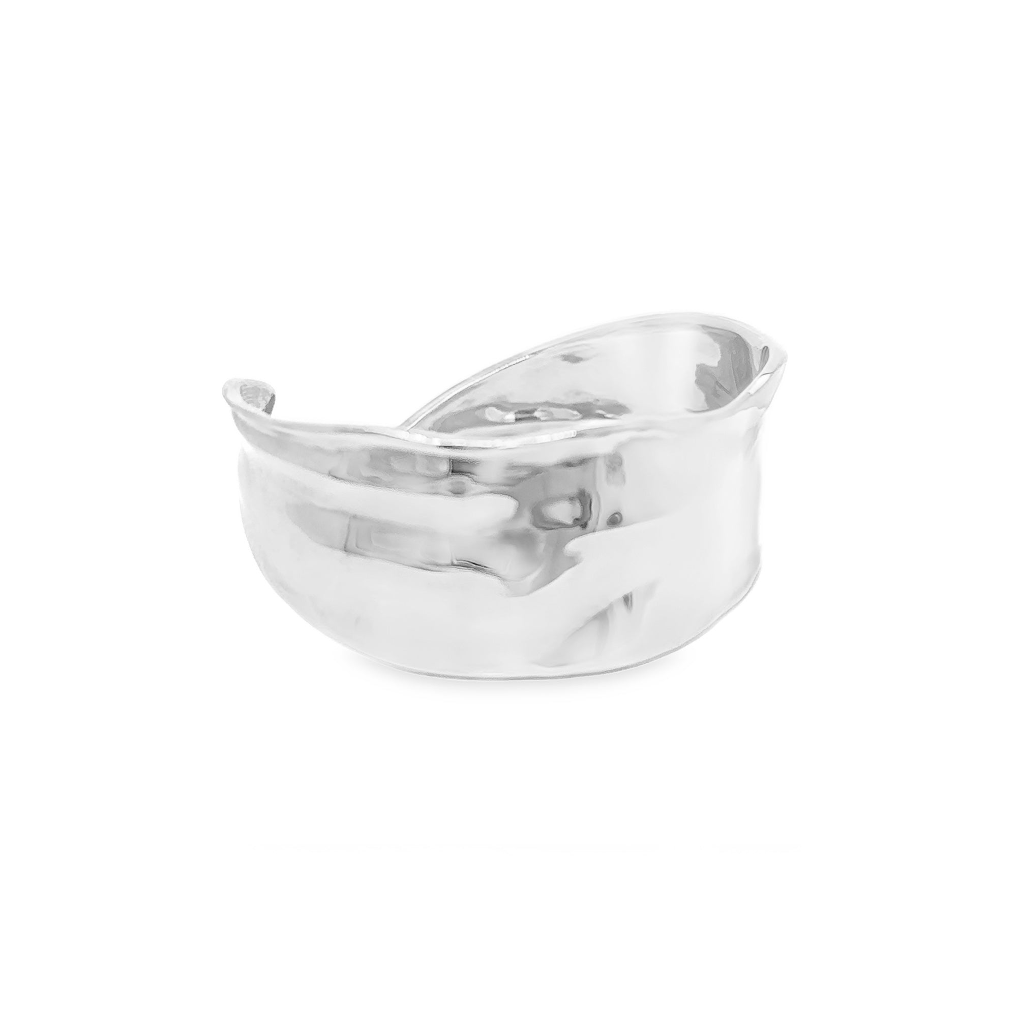 Silver Iris Petal Cuff