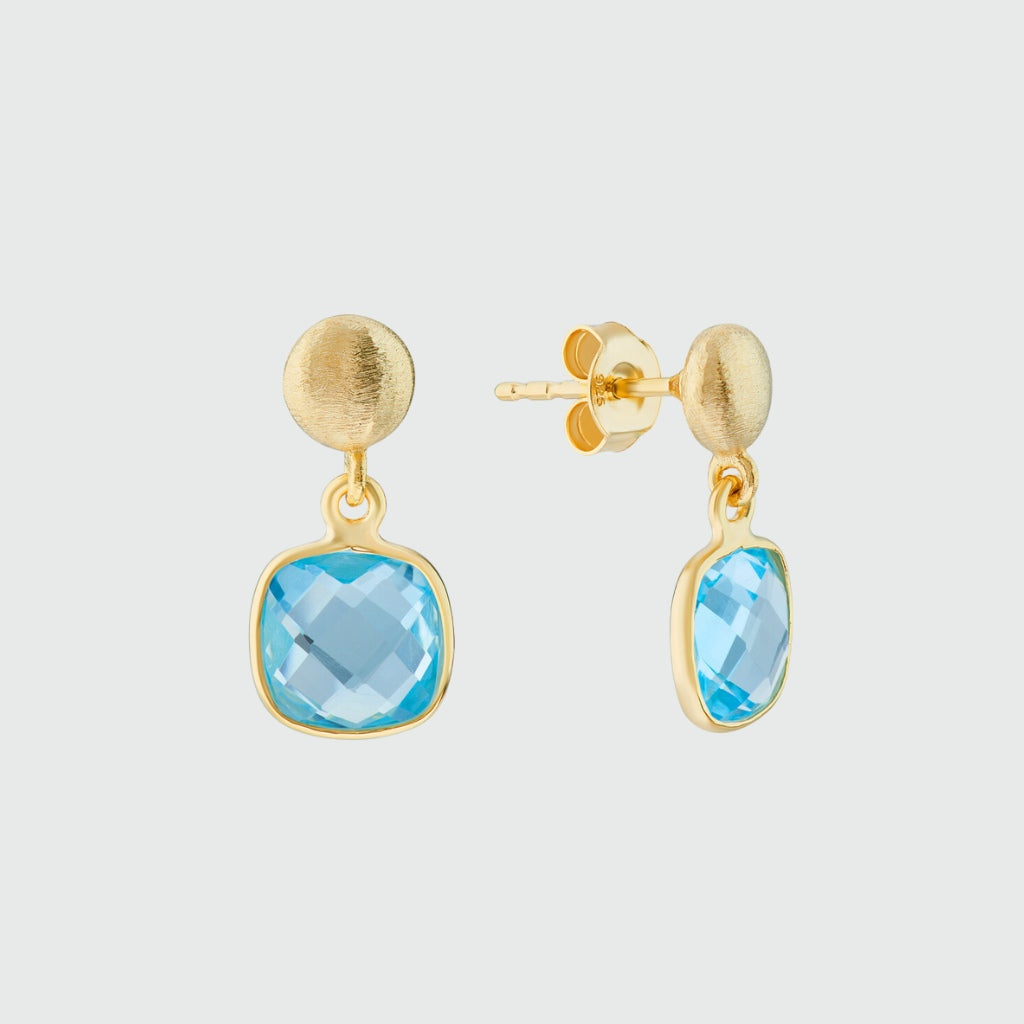 Iseo Blue Topaz and Gold Vermeil Earrings