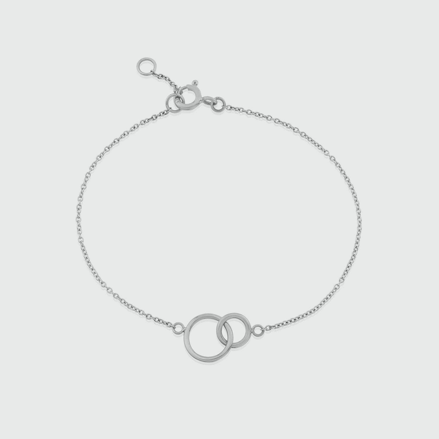 Kelso Sterling Silver Interlinking Rings Bracelet