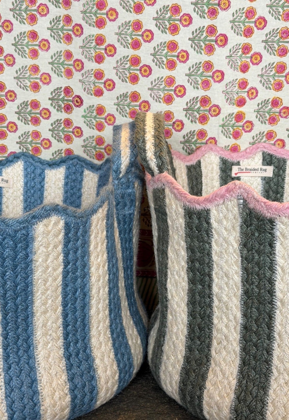 Large Tulip Basket Light Blue