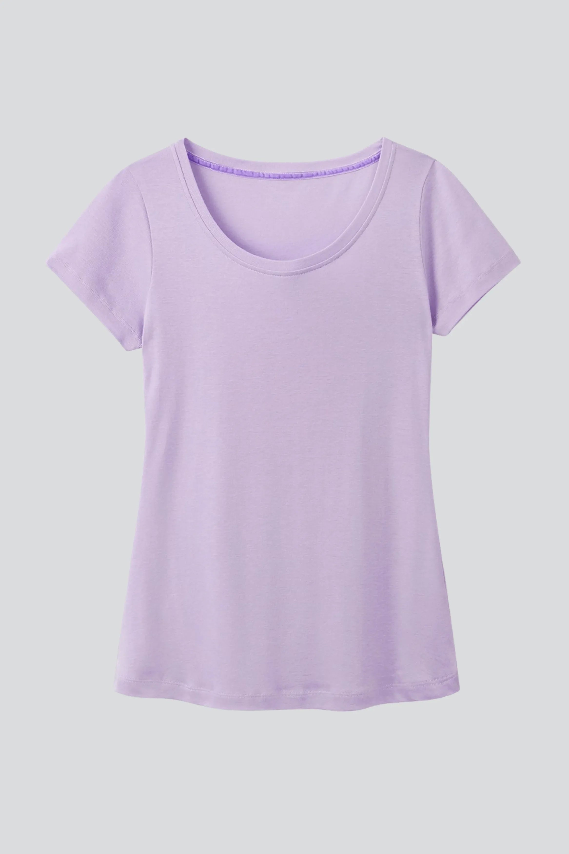 Scoop Neck Cotton Modal Blend T-Shirt