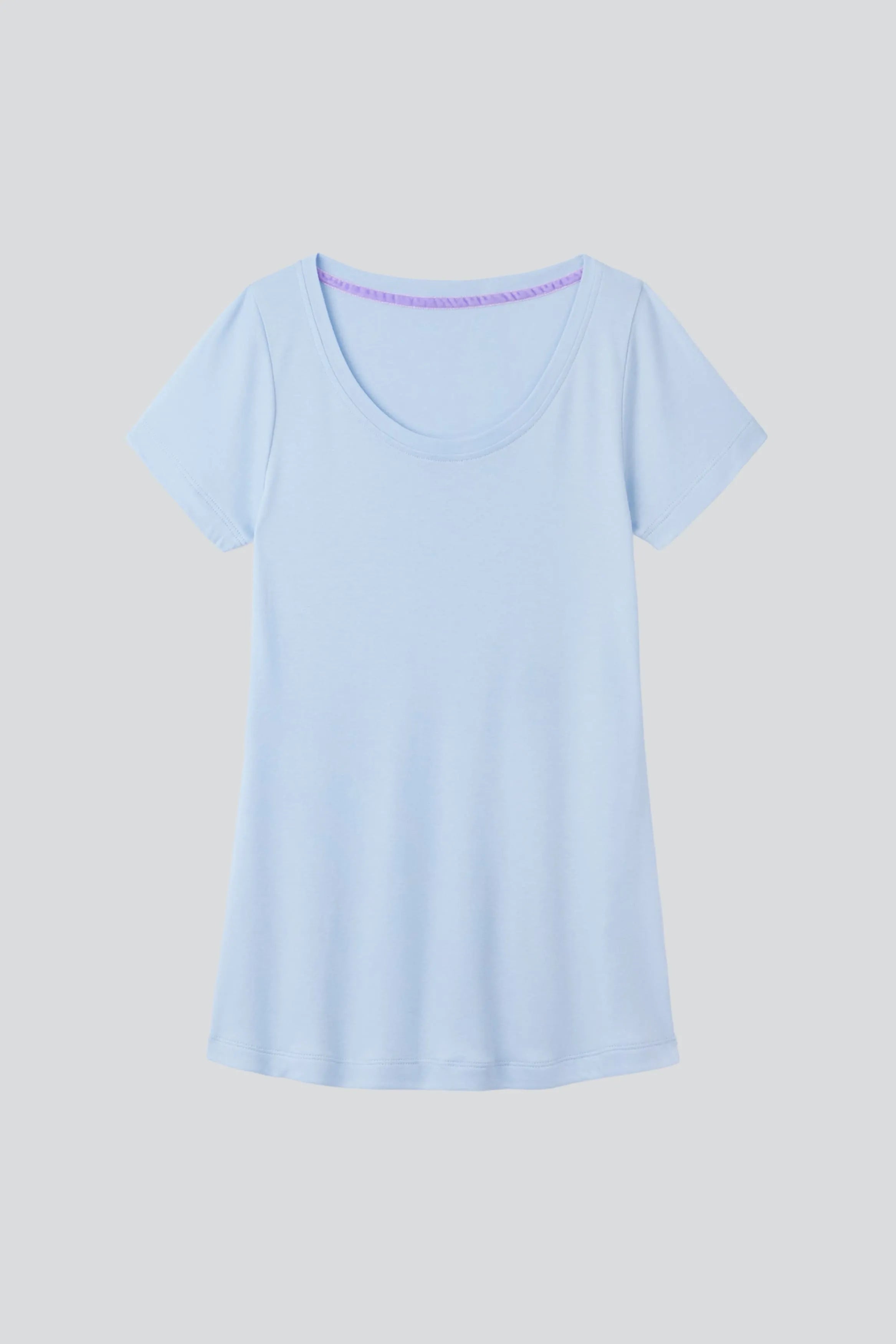 Scoop Neck Cotton Modal Blend T-Shirt