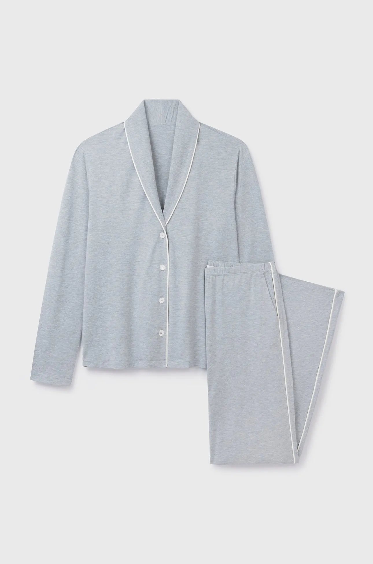 Shawl Collared Pyjama Set