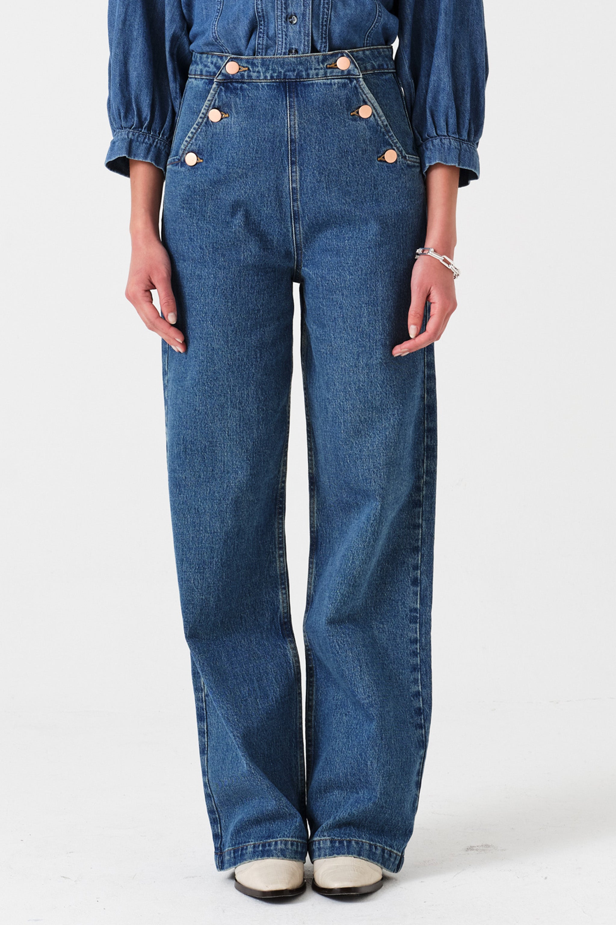 Margot High-Rise Flare Jean in Pasadena