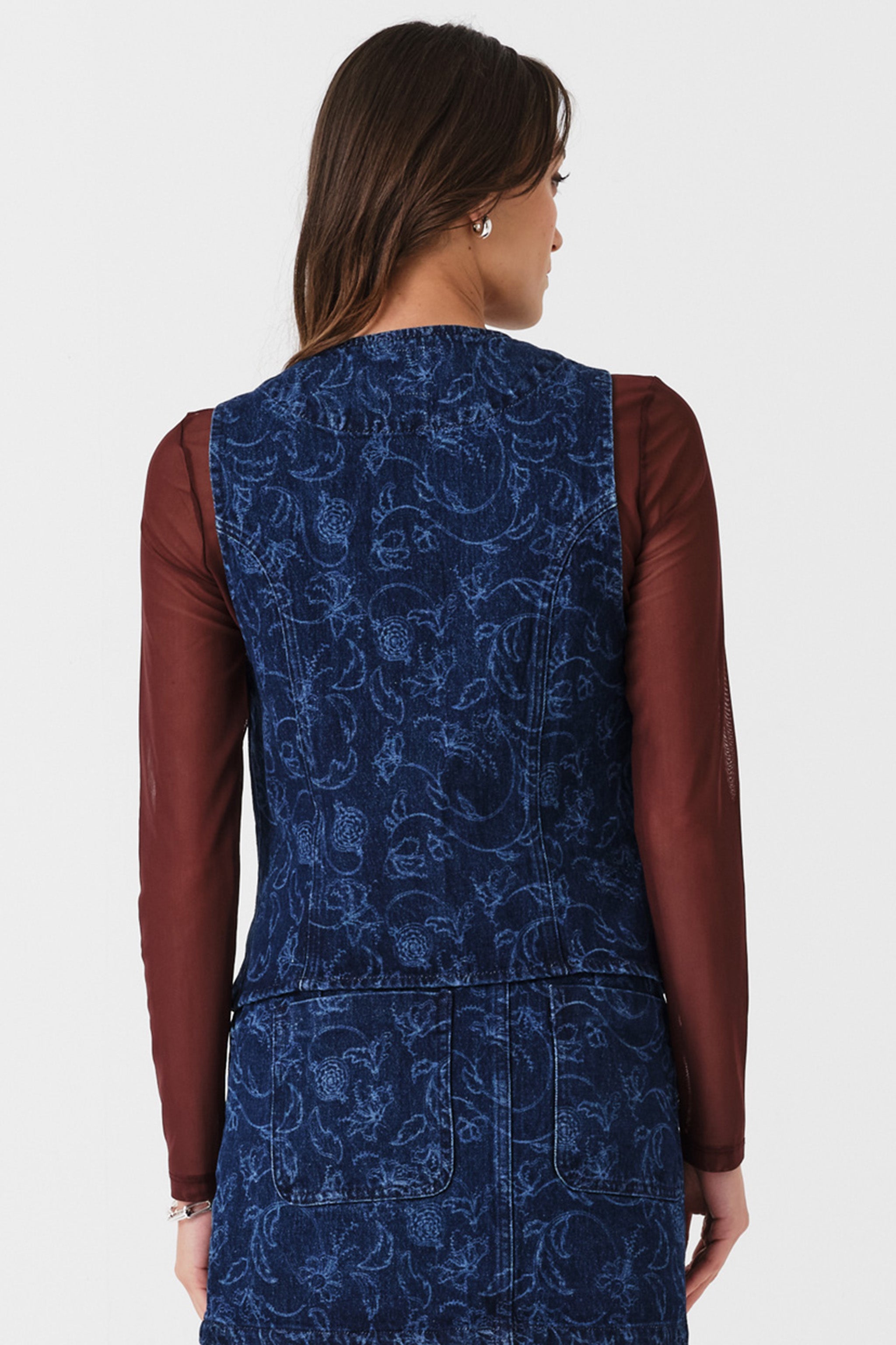 Kiki Denim Vest in Baroque Nightfall