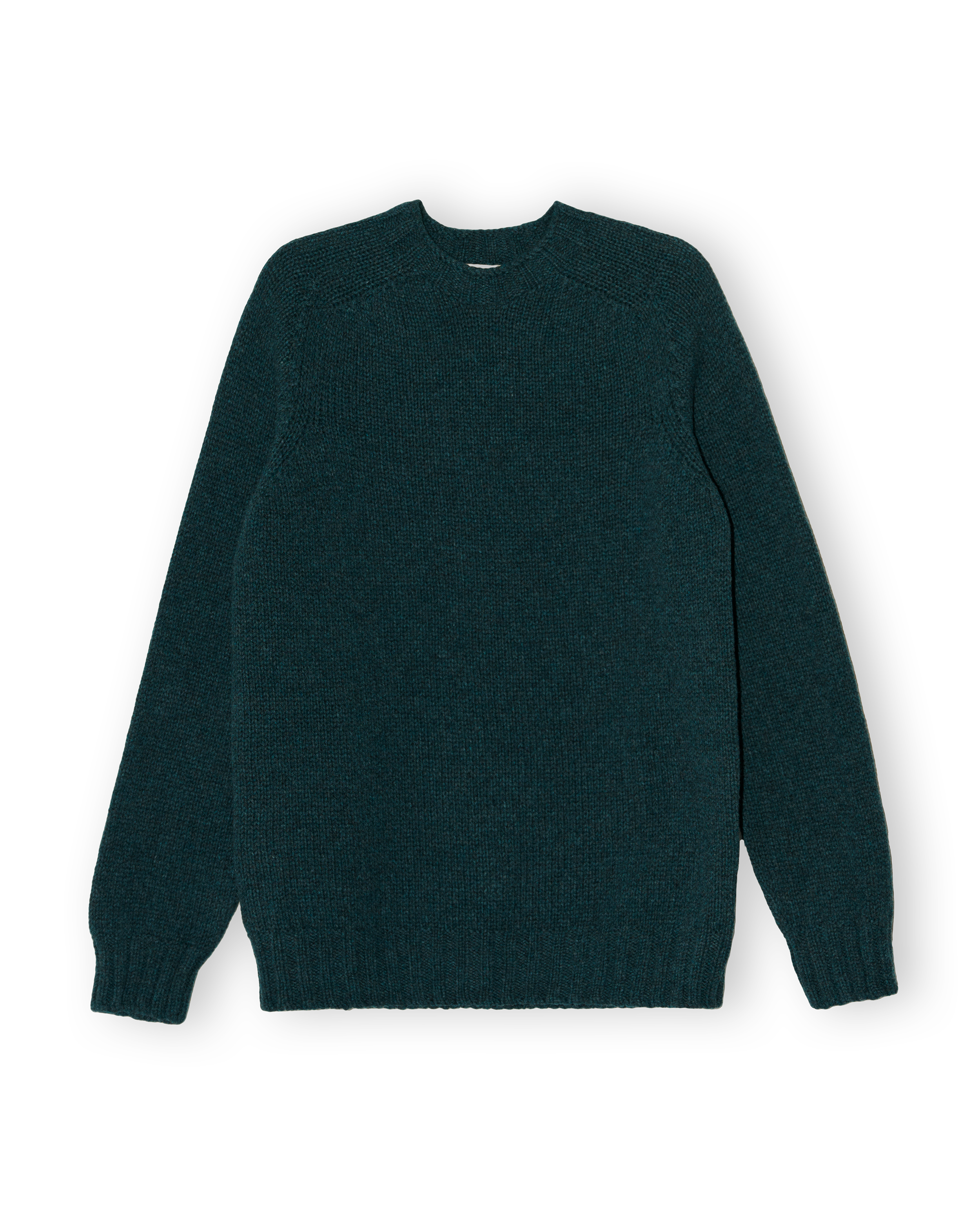 Chunky Merino Lambswool Jumper - Petrol Green (Knitted-to-Order)