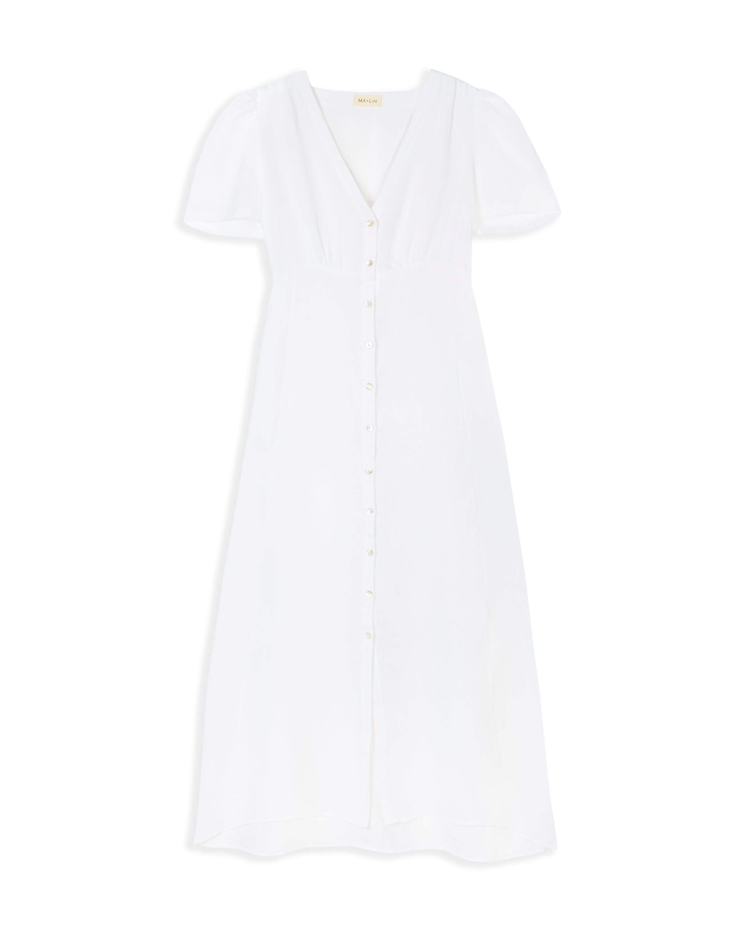 Daisy Linen Dress  - White