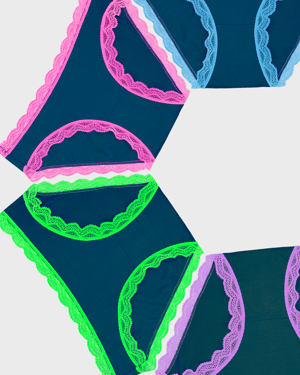 The Original Knicker Four Pack - Midnight Neon