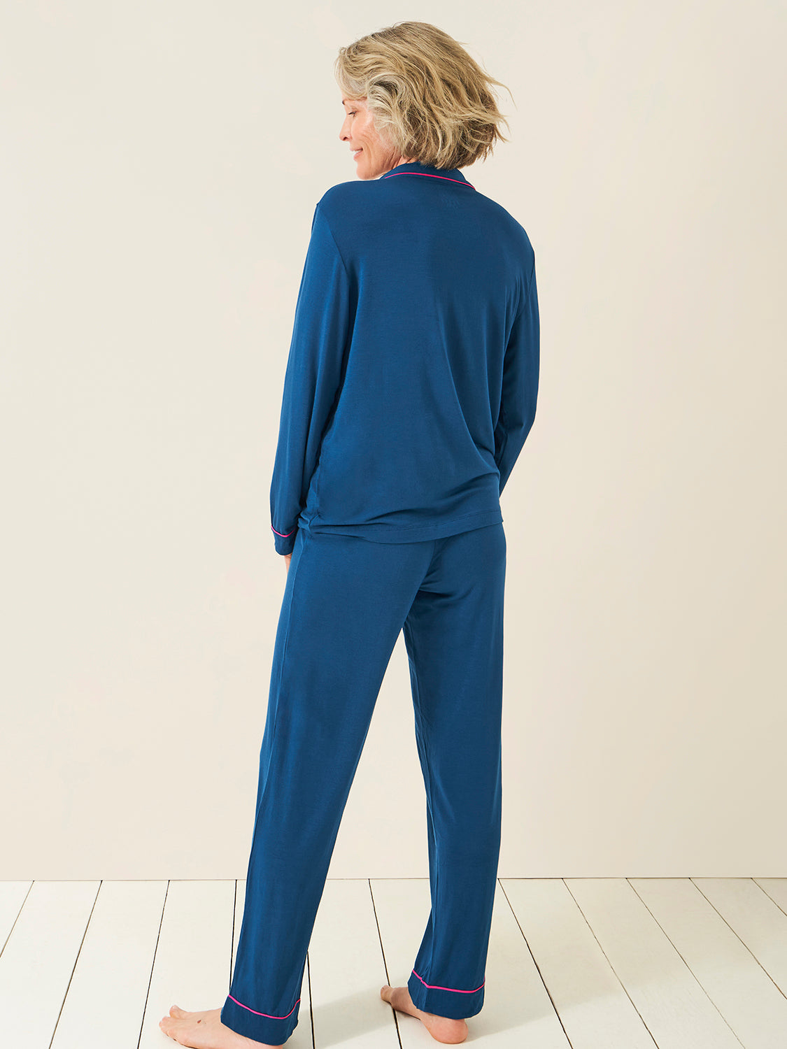 Long Pyjama Set - Midnight and Raspberry