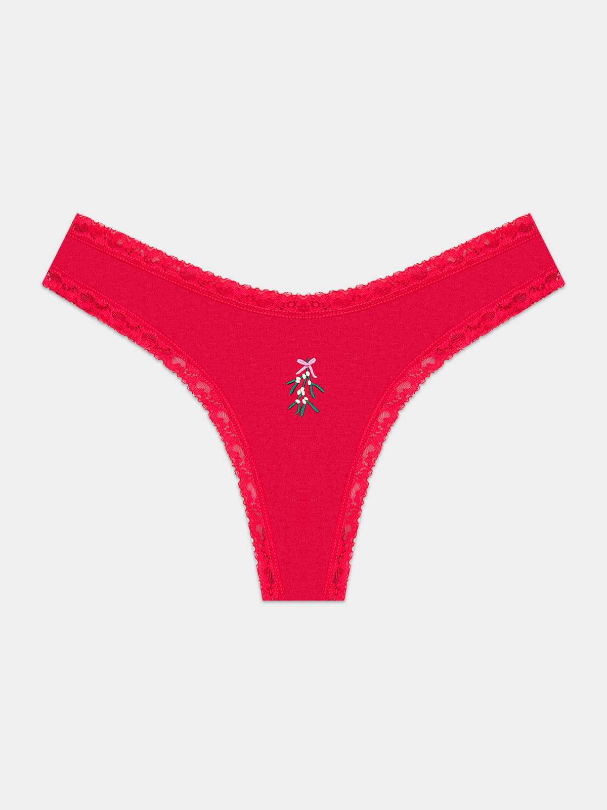 Thong - Mistletoe Embroidery