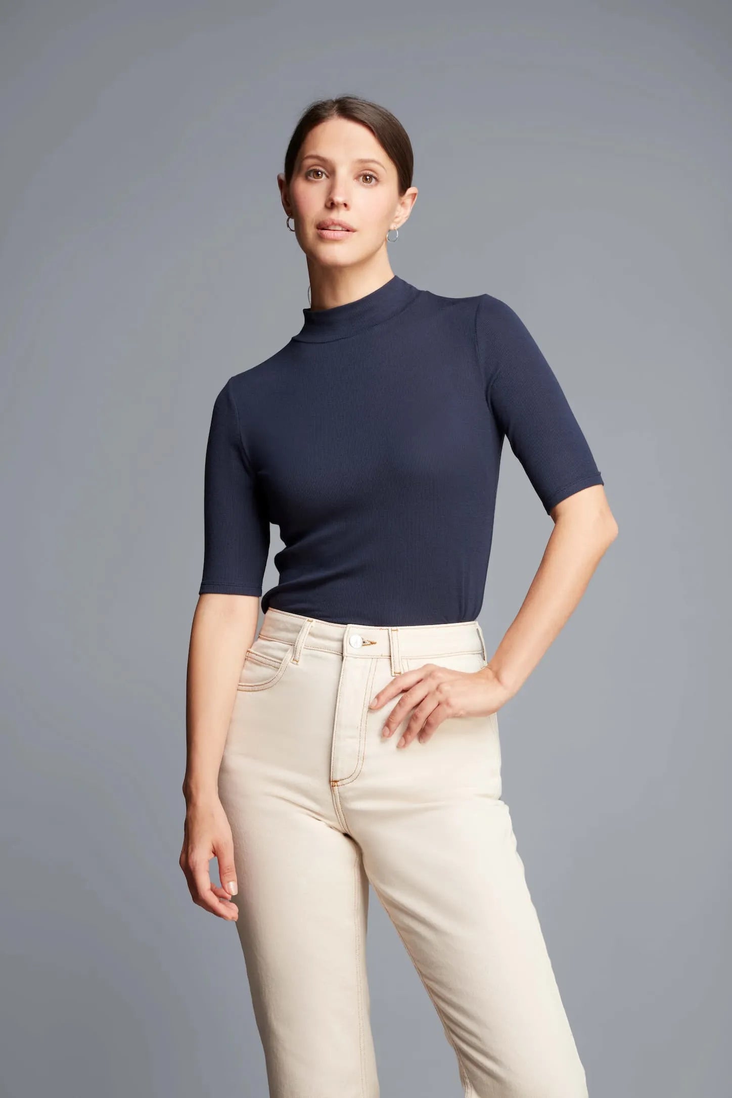 Mock Neck Micro Modal Top