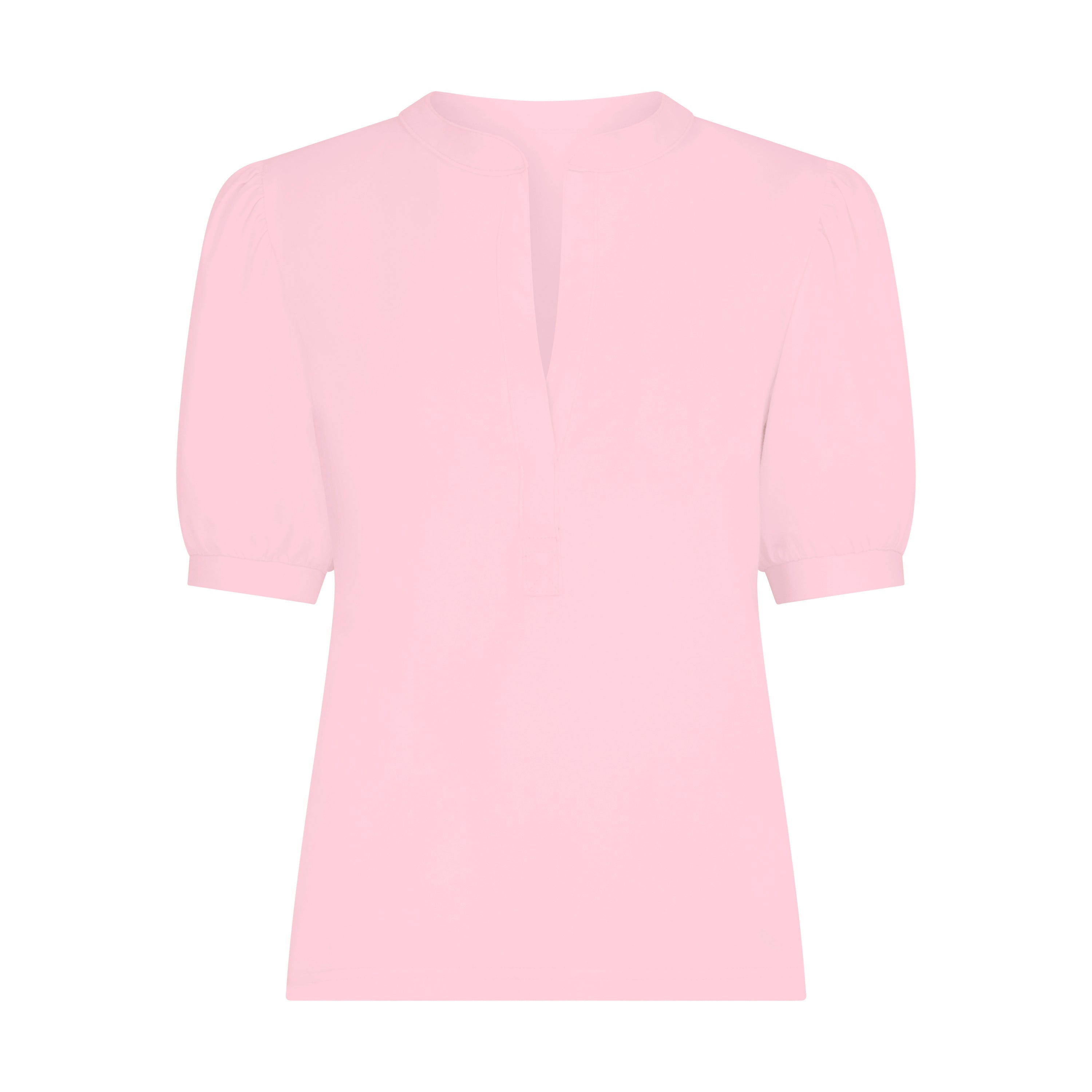 MOLLY-SPLIT NECK SHORT SLEEVE SLIM FIT T-SHIRT