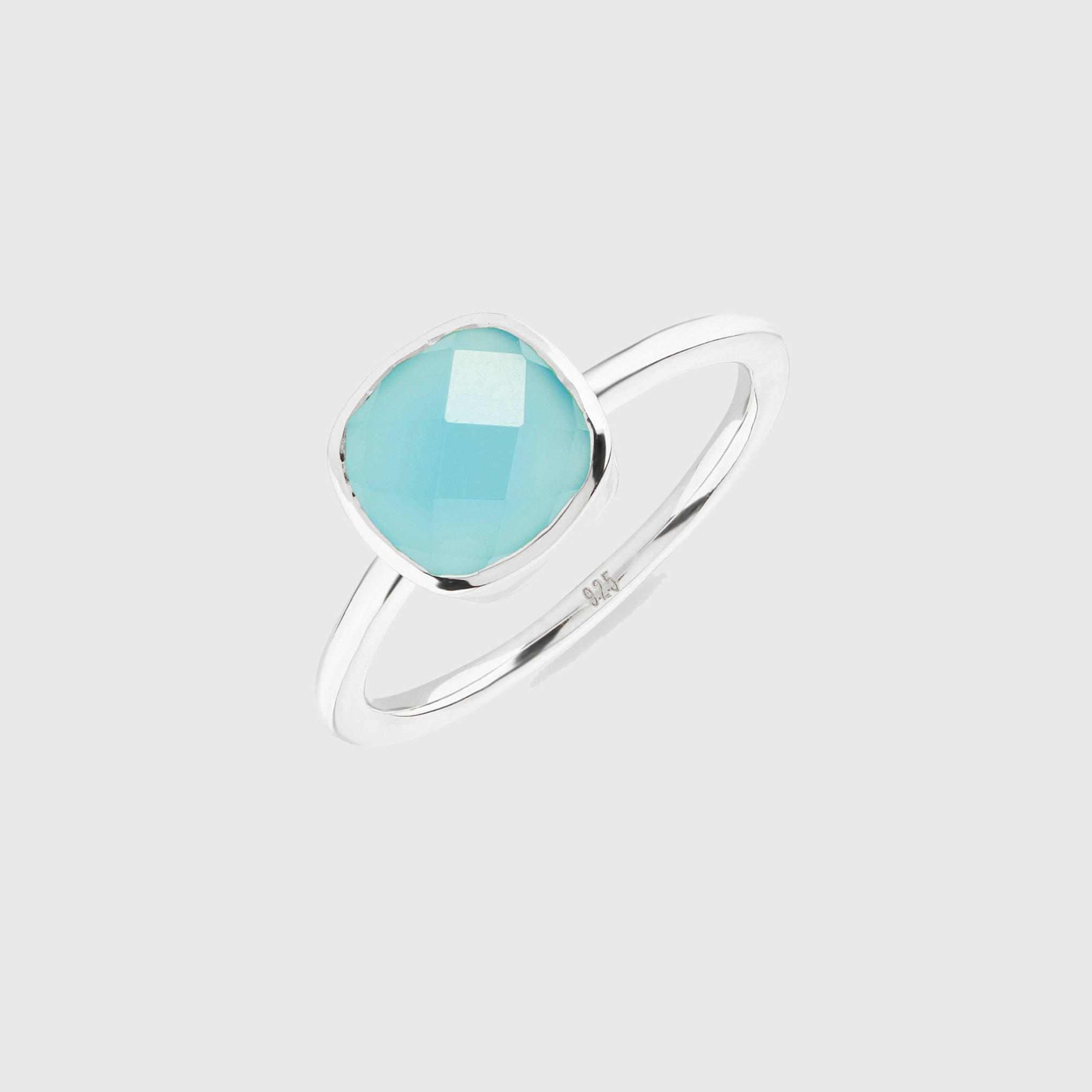 Mondello Aqua Chalcedony Sterling Silver Ring